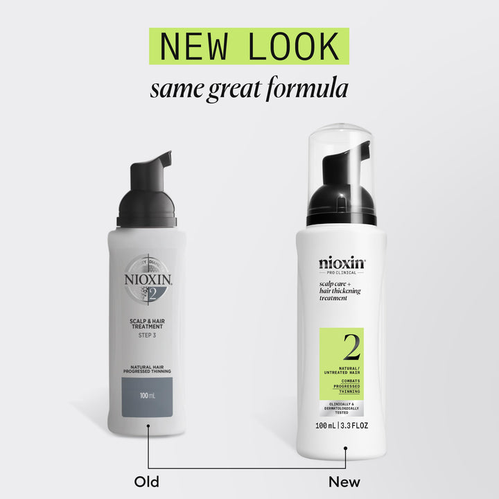 Nioxin Scalp + Hair Thickening System 2 Leave on Treatment | For Natural or Untreated Hair with Progressed Thinning | 3.4 Fl oz.