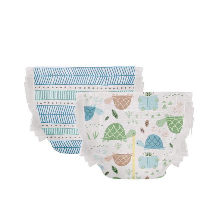 The Honest Company Clean Conscious Diapers | Plant-Based, Sustainable | Turtle Time + Dots & Dashes | Super Club Box, Size 2 (12-18 lbs), 152 Count
