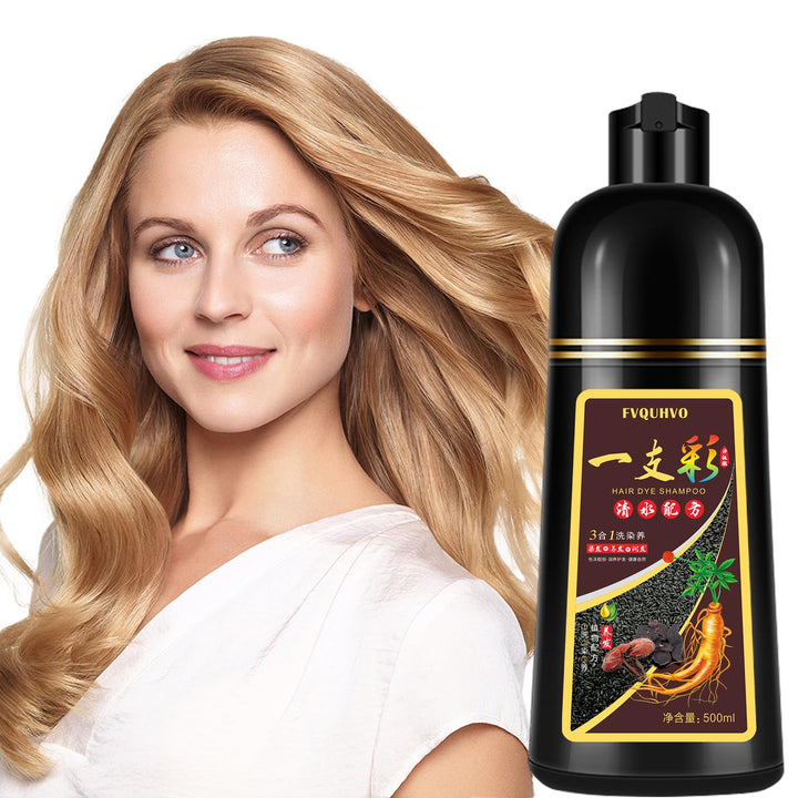 Yocisku Blonde Brown Hair Dye Shampoo 3 in 1, Natural Hair Color Shampoo for 100% Gray Coverage, Brown Hair Colors in 10-15 mins, 16.9 Fl Oz (Blonde brown), Paraben Free, Hypoallergenic