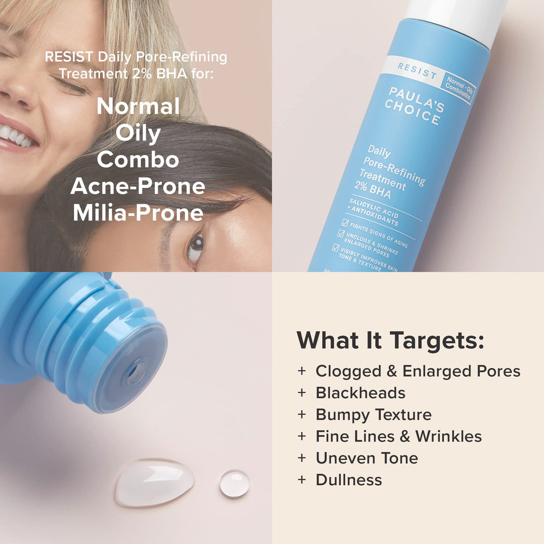 Paula's Choice Resist Daily Pore-Refining Treatment with 2% BHA Exfoliant for Large Pores and Combination Skin - 3 oz