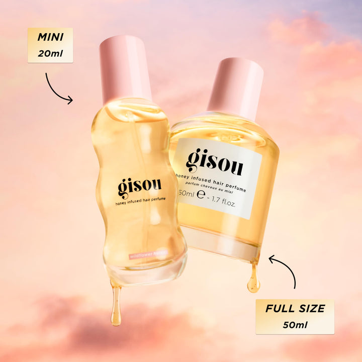 Gisou Take Me With You Spritz Set – 3 Mini Honey Infused Hair Perfumes – Hydration, Shine & Refreshing Floral Scent