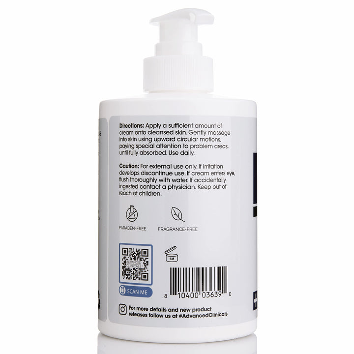 Advanced Clinicals Collagen Lotion + Peptide Cream Dry Skin Rescue Face & Body Moisturizing Skin Care Cream To Lift, Firm, & Tighten, Anti Aging Skincare Moisturizer Hydrates Skin, Large 15 Fl Oz