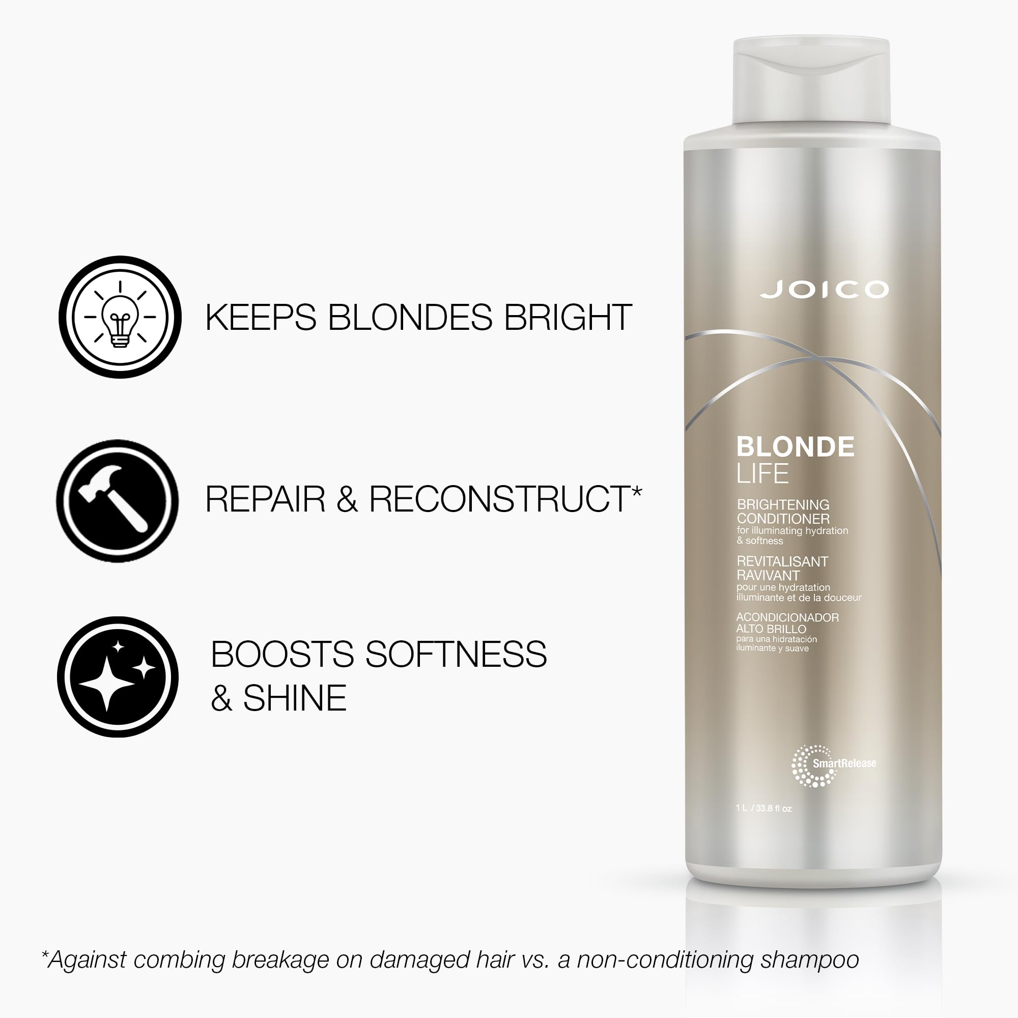 Joico Blonde Life Brightening Shampoo and Conditioner Set, 33.8-Ounce
