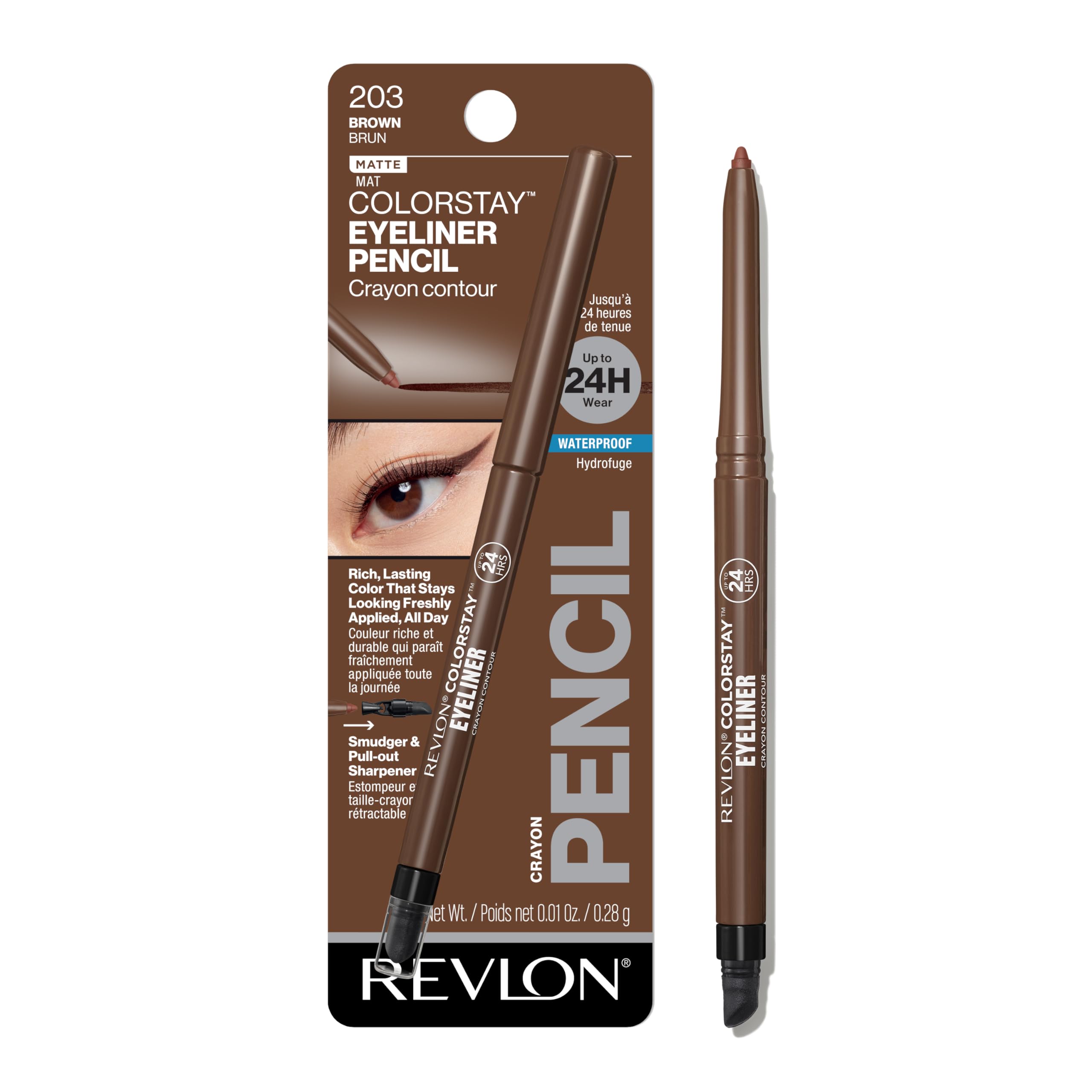 Revlon ColorStay Matte Eyeliner Pencil, Brown