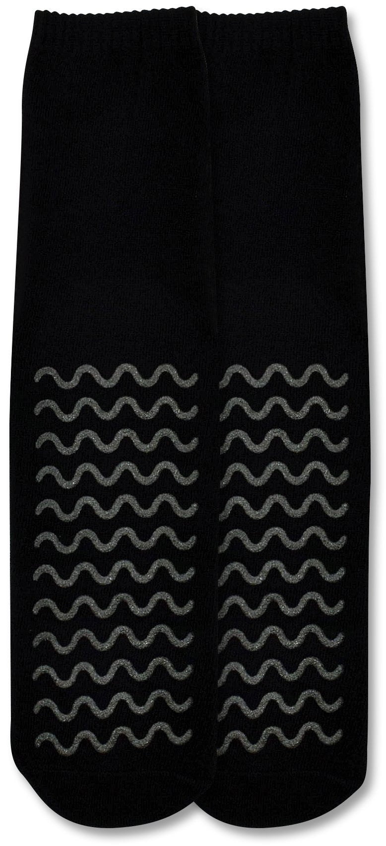 Secure (4 Pairs) Non Skid Socks with All-Around Grip Tread - Hospital Style for Elderly Fall Injury Prevention