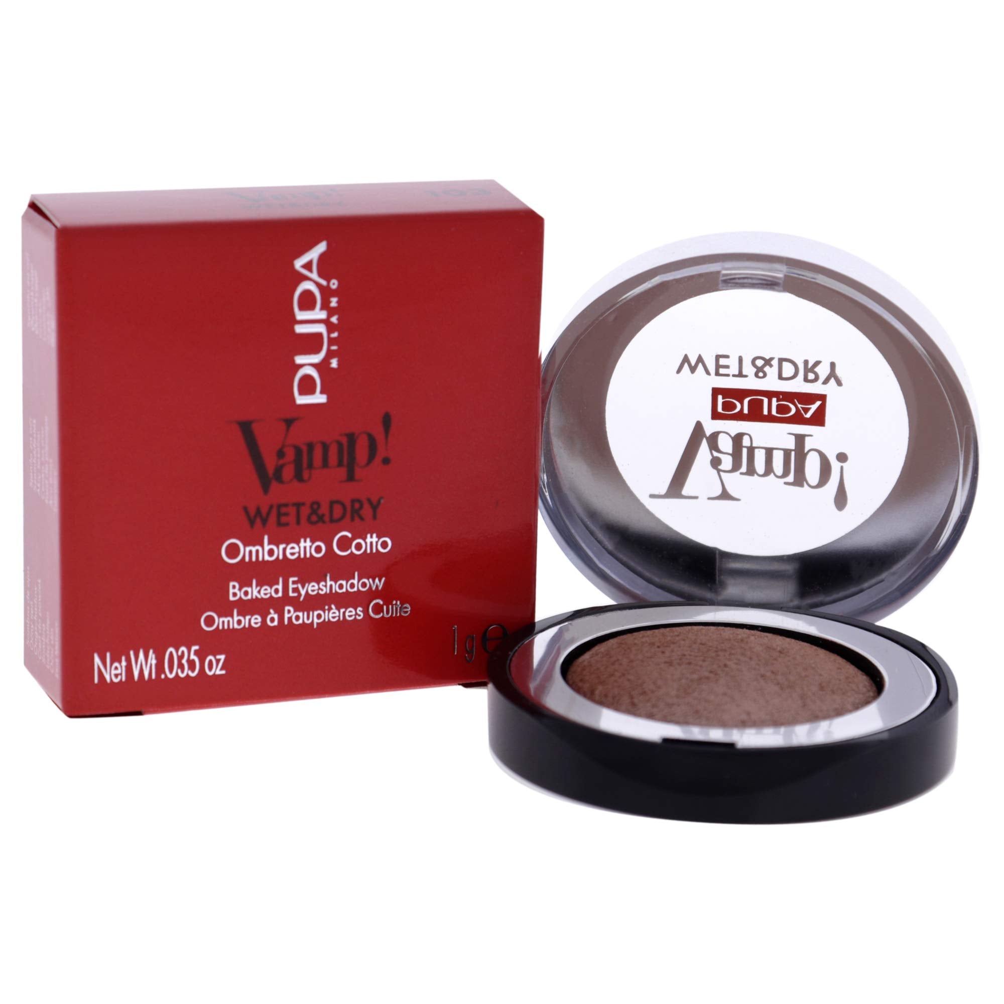 PUPA Milano Vamp! Wet and Dry Baked Eyeshadow - 103 Rose Gold by Pupa Milano for Women - 0.035 oz Eye Shadow, PU040245A103