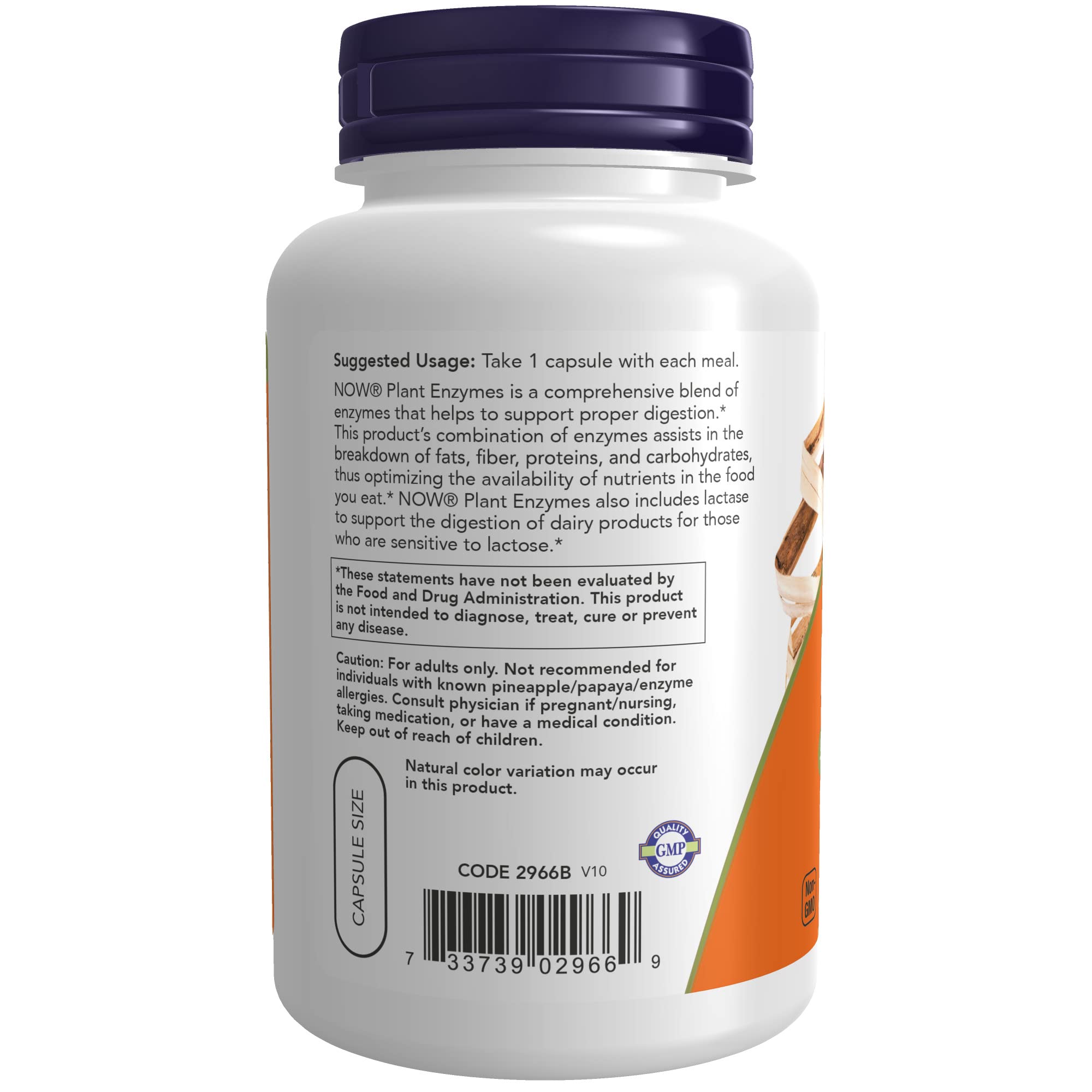 NOW Foods Supplements, Plant Enzymes with Lactase, Protease, Papain and Bromelain, 120 Veg Capsules