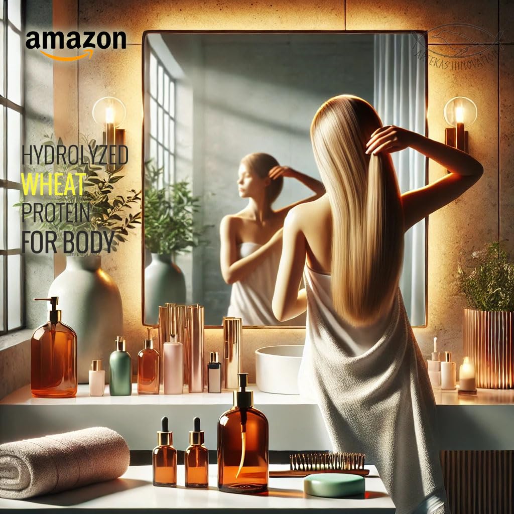 Artekas Innovation - HYDROLYZED WHEAT PROTEIN - Liquid - for Homemade Hair, Skin, Body Wash, Shampoos, Conditioners - 1.76 Oz