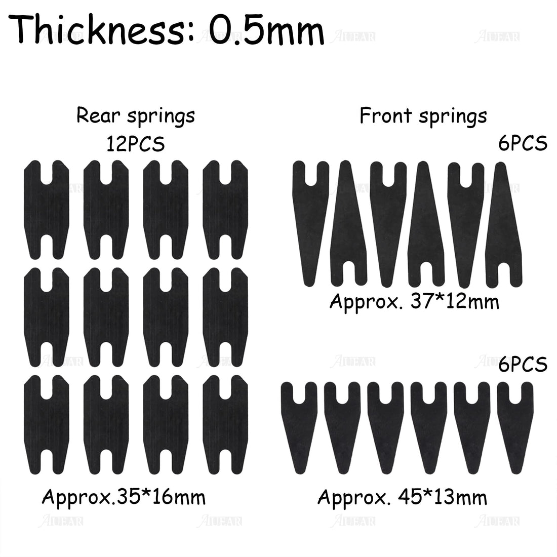 AUEAR 24PCS Tattoo Spring Set Front Back Rear Tattoo Machine Repair Springs Supplies Kit