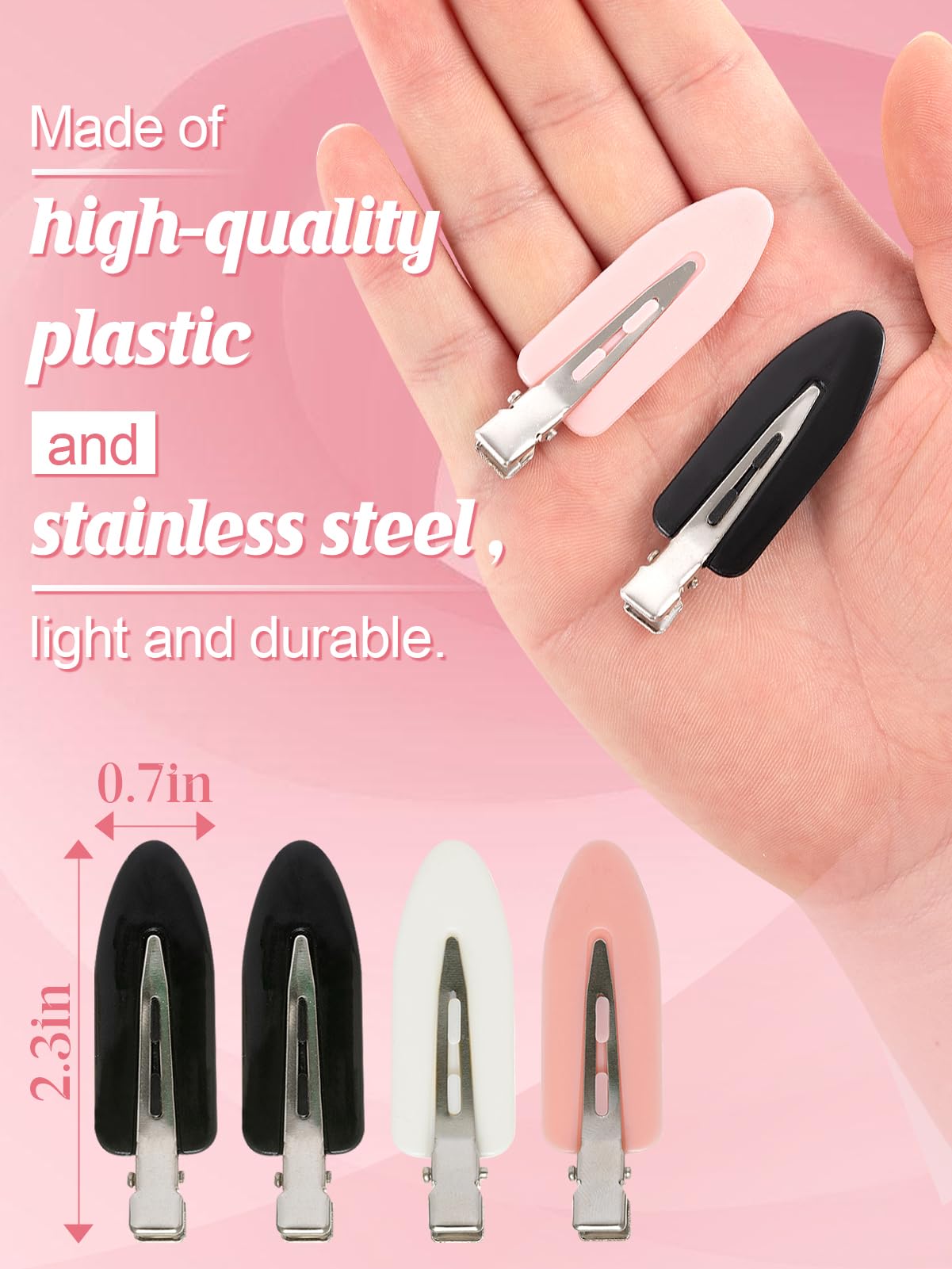 Madholly 20 pieces No Bend Hair Clips, Pin Curl Clips, No Crease Hair Clip for Hairstyle Bangs Waves Makeup Application