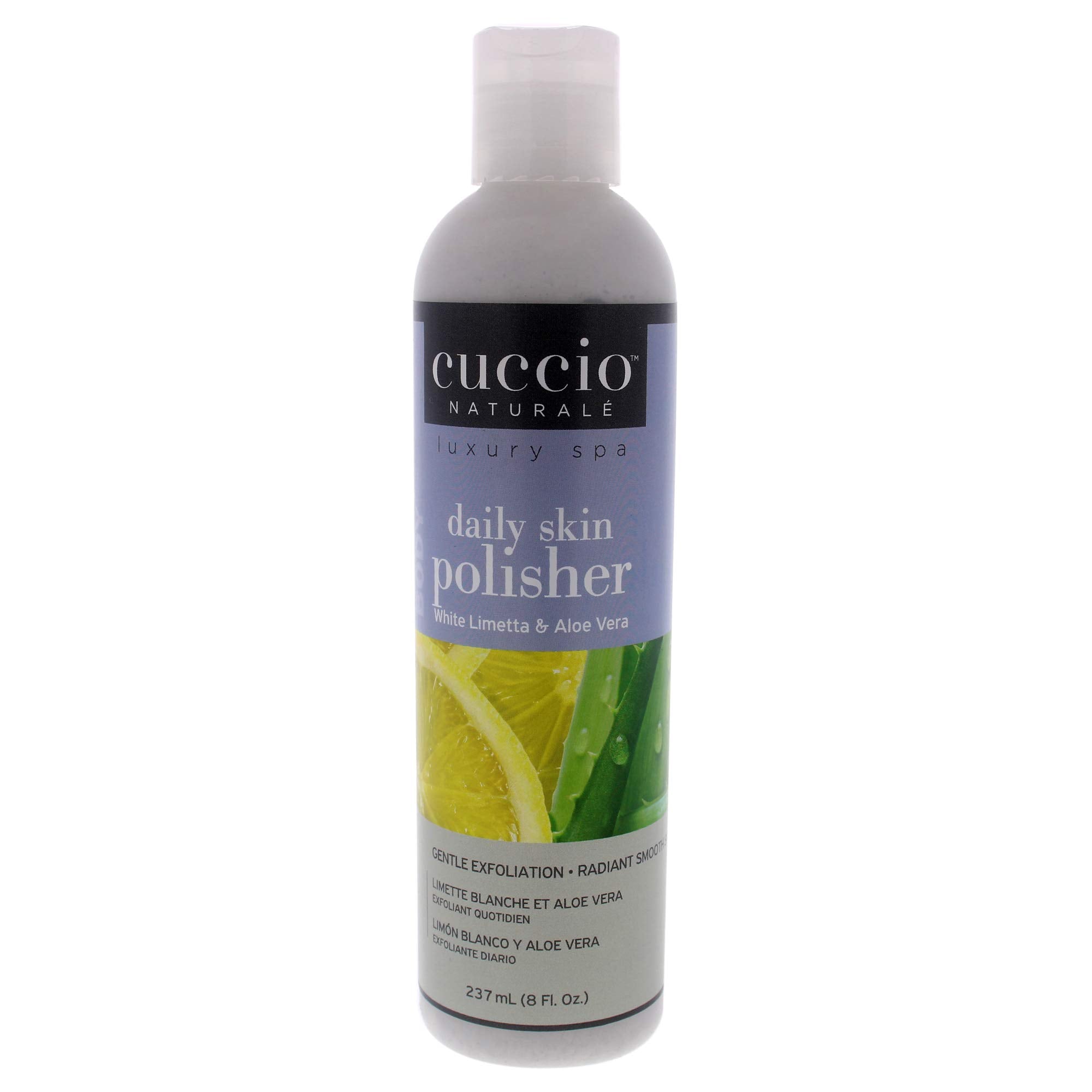 Cuccio Naturale Daily Skin Body Polisher - Soothes And Softens Your Skin - Gentle Exfoliation Process - Lifts Dead Cells From The Skin’s Surface - Radiant Skin - White Limetta And Aloe Vera - 8 Oz