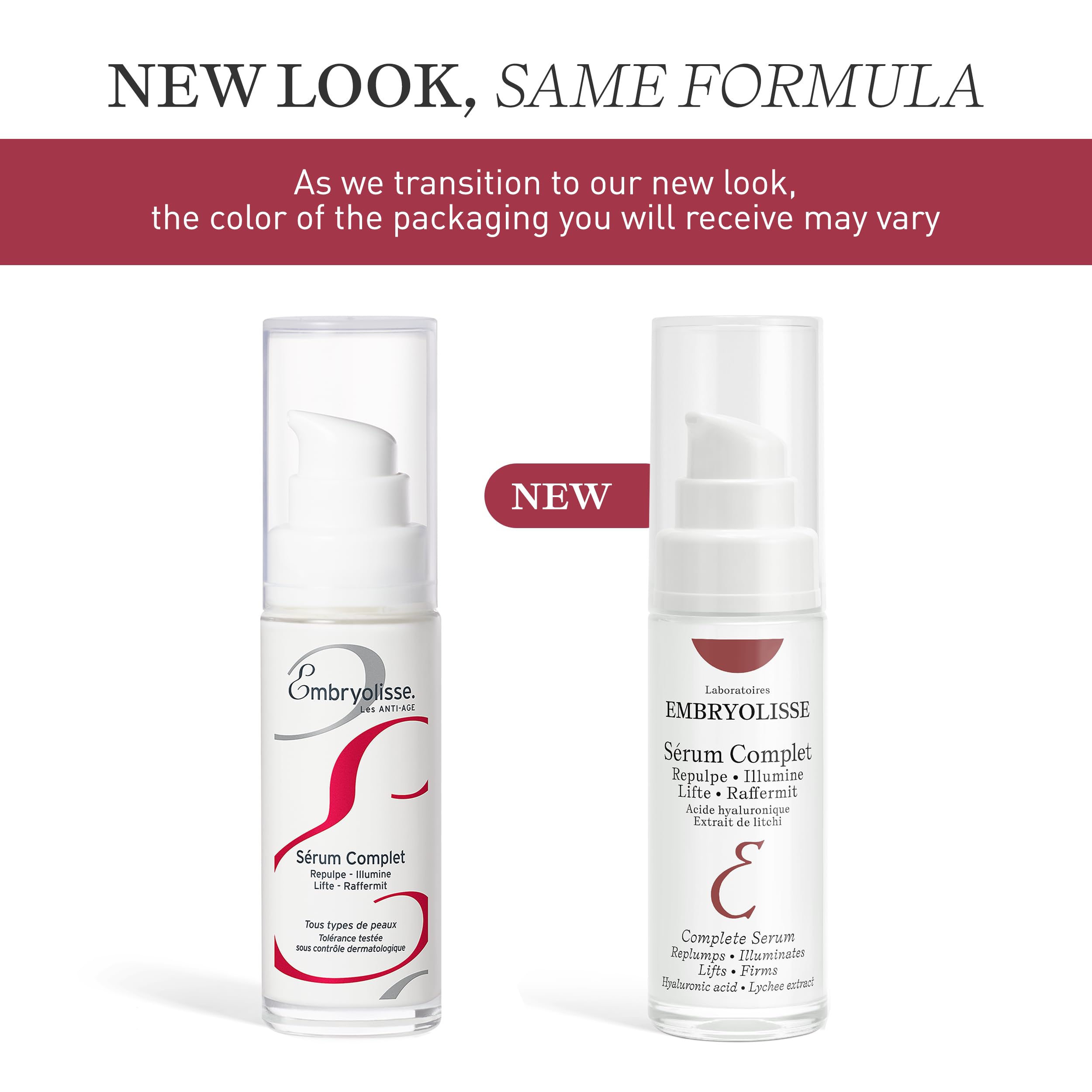 Embryolisse Complete Serum. Advanced Hydrating Formula With Hyaluronic Acid. Replumps, Illuminates, Lifts, Firms, 1.01 fl.oz.