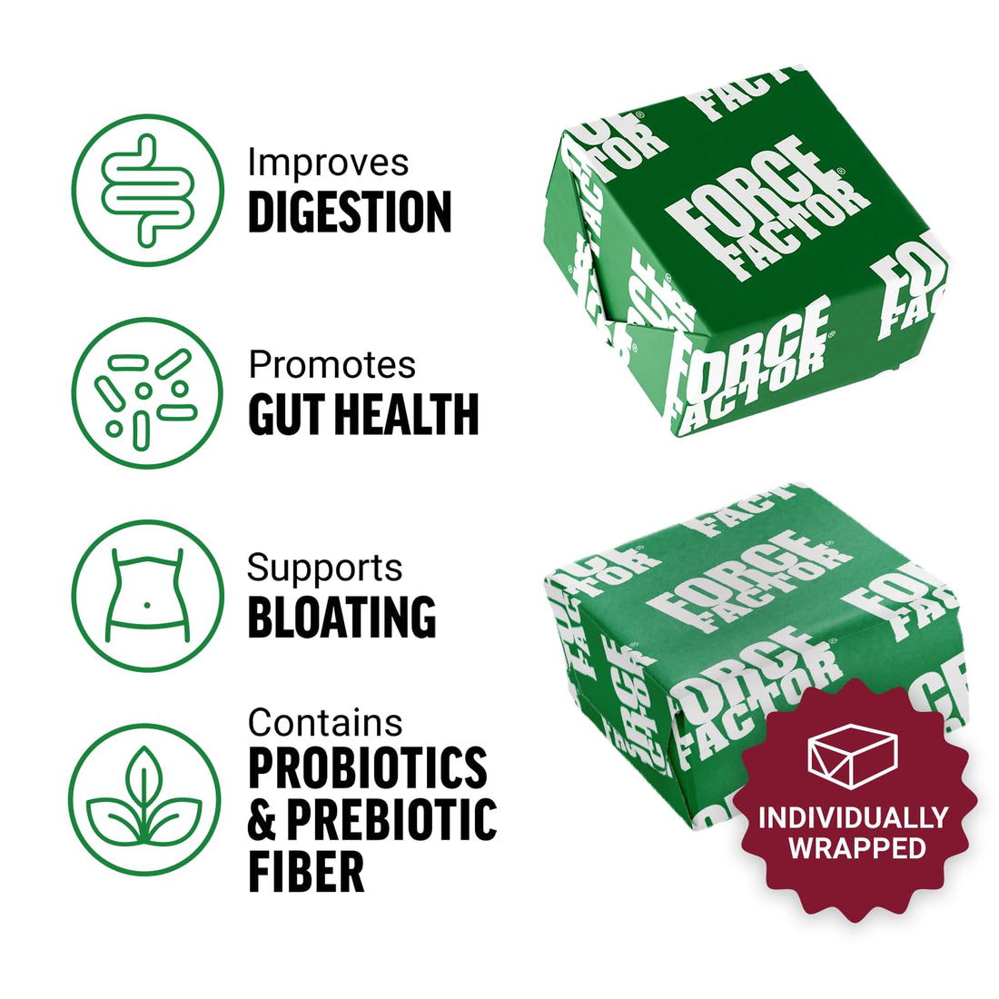 FORCE FACTOR Smarter Greens Superfood Chews, 2-Pack, Greens and Superfoods with Probiotics, Antioxidants, and Fiber, Greens Supplement to Support Digestion, Nitric Oxide, and Energy, 120 Soft Chews
