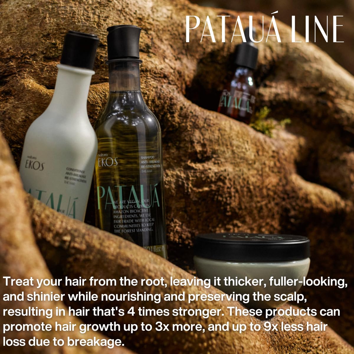 natura Ekos Patauá Hair Anti-Breakage Restrengthening Shampoo Refill - Prevent Hair Loss - Fortify Roots & Strands - Vegan Hair Care - Brazilian Beauty Secrets - Personal Care - 10.1 fl oz (300ml)