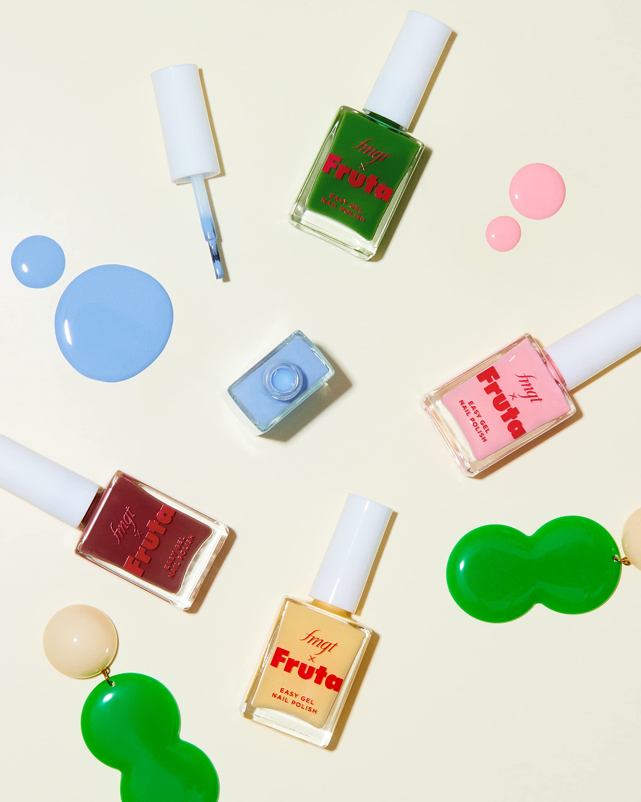 The Face Shop Fruta Easy Gel Nails Polish | Clear, Plump & Gel-like Finish | Easy Removal without Damage, K-Beauty