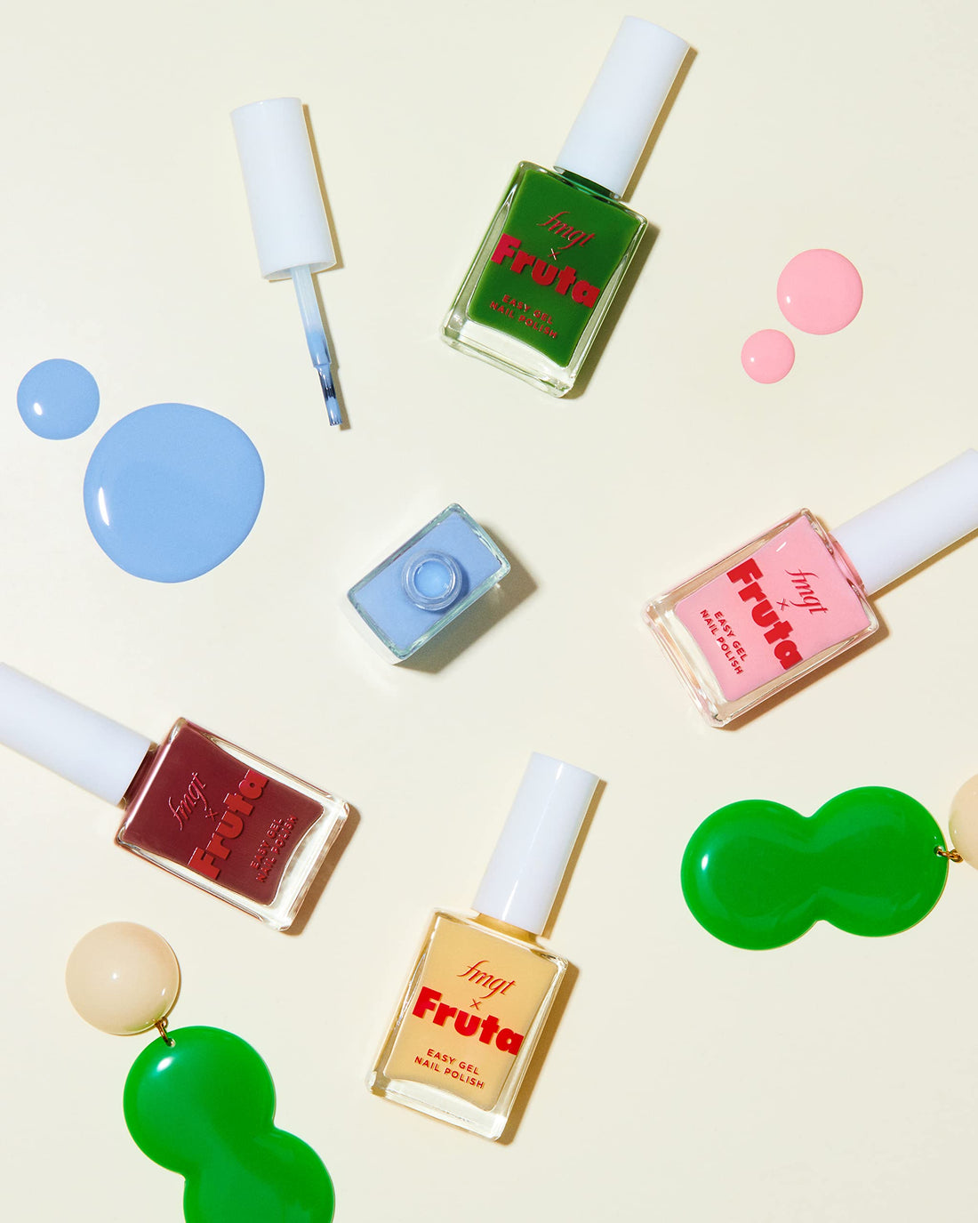 The Face Shop Fruta Easy Gel Nails Polish | Clear, Plump & Gel-like Finish | Easy Removal without Damage, K-Beauty