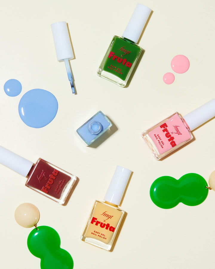 The Face Shop Fruta Easy Gel Nails Polish | Clear, Plump & Gel-like Finish | Easy Removal without Damage, K-Beauty