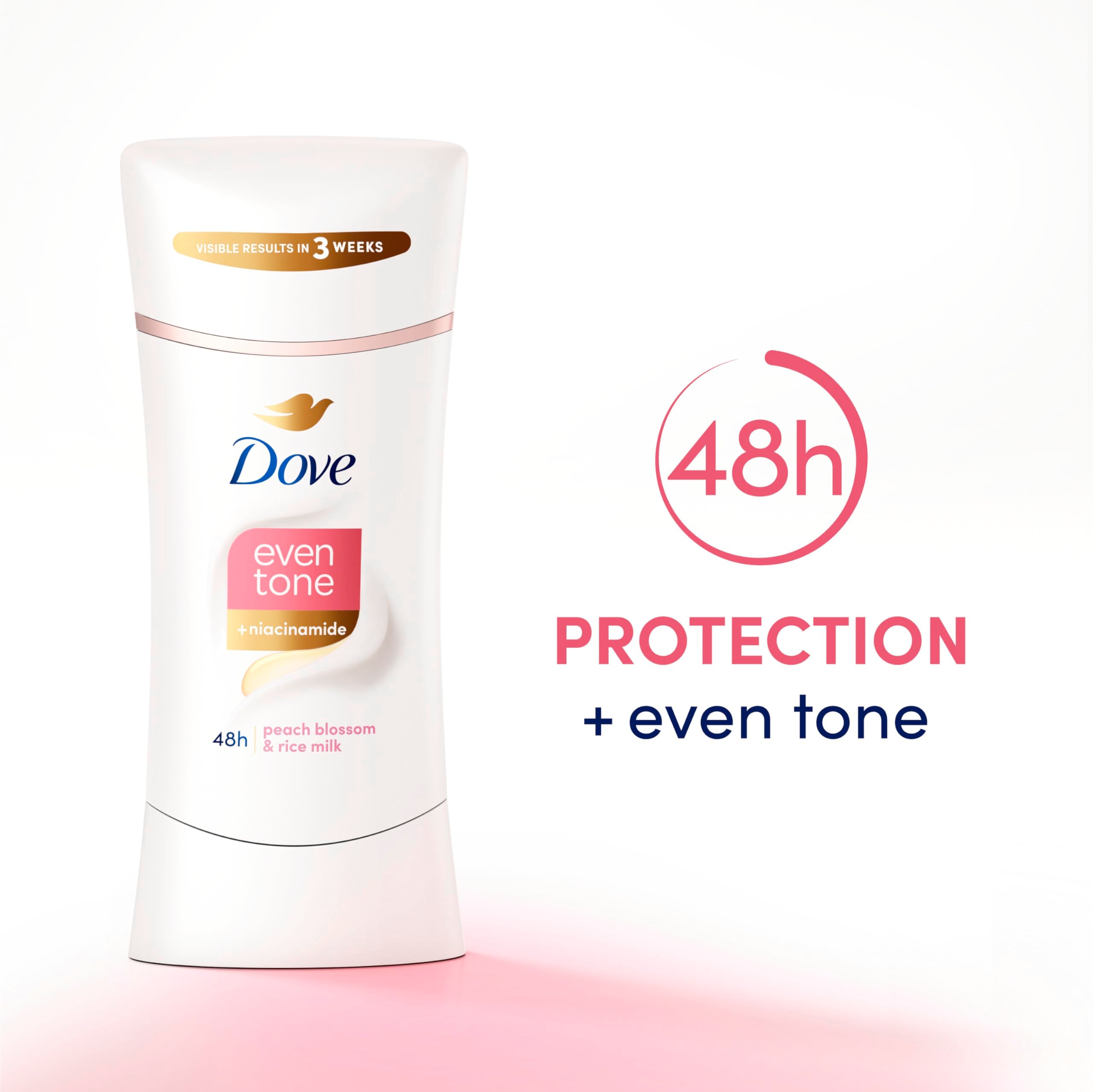 Dove Even Tone Antiperspirant Deodorant for Uneven Skin Tone Rejuvenating Blossom Sweat Block for All-Day Fresh Feeling, 2.6 oz, Pack of 3