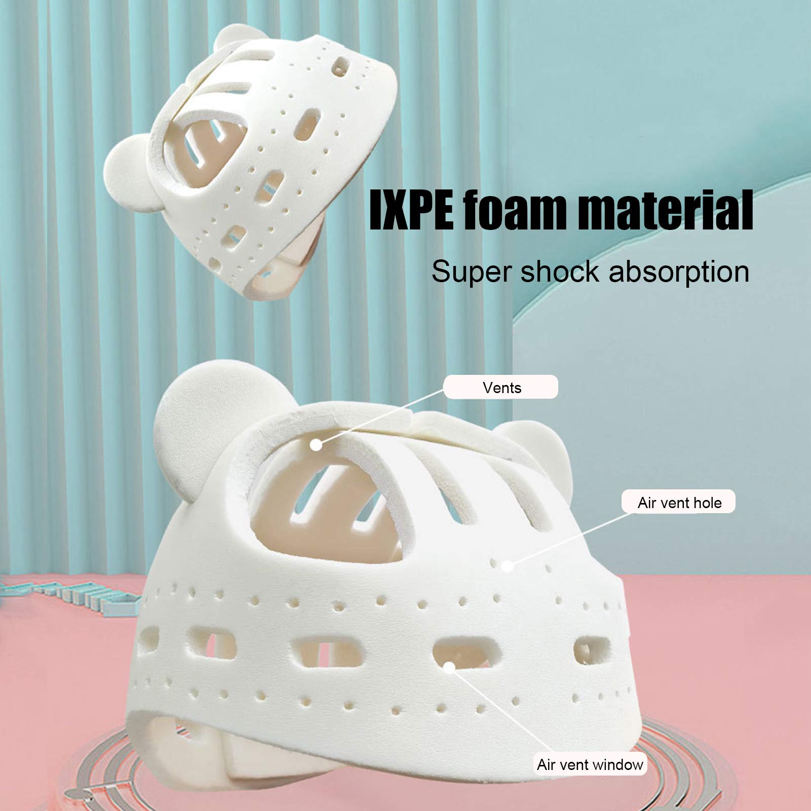 Ocanoiy Baby Infant Toddler Helmet Safety Headguard Head Protective Cushion Children Adjustable Safety Helmet Hat Harnesses Cap Kid Child Crawl Walk Playing (Blue)