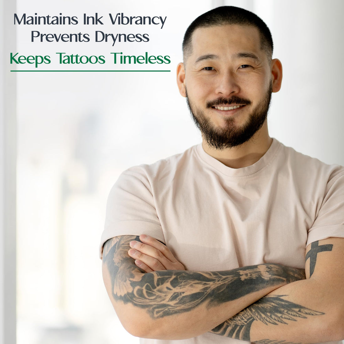 LiftAura Tattoo Aftercare Moisturizer – Daily Hydrating Lotion with Clean Ingredients, Gentle Care for Tattooed Skin, 3.4 oz Tube