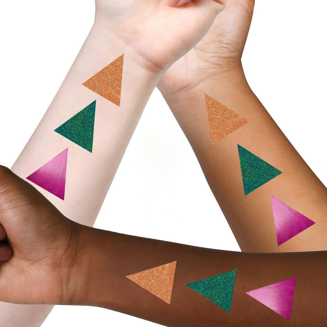 UCANBE 3PC Glitter Liquid Eyeliner Makeup Pen, Green, Pink, Orange Color Metallic Satin Finish Eye Liner Set, Long Lasting High Pigmented with Waterproof & Smudge Proof Formula