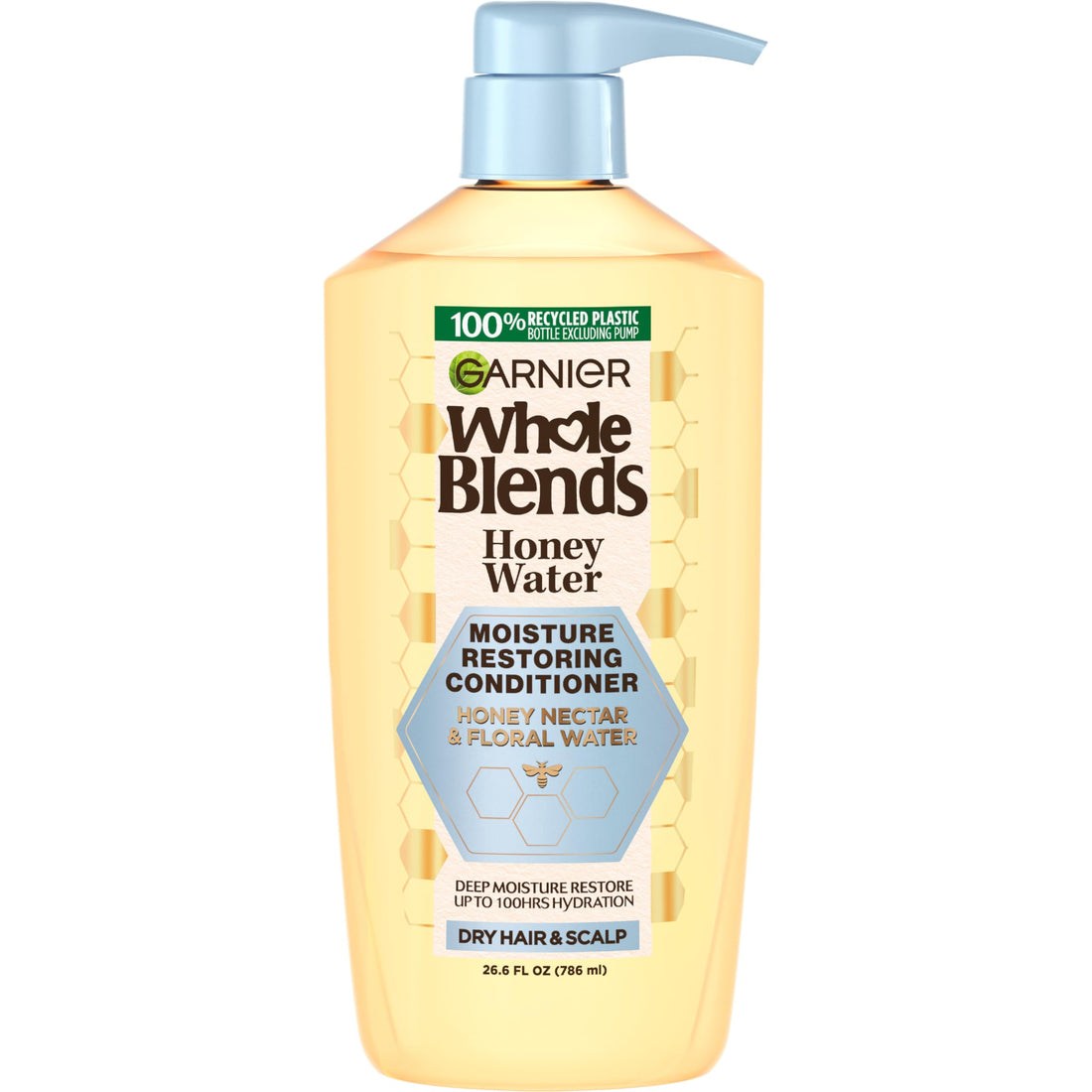 GARNIER Whole Blends Honey Water Moisture Restoring Conditioner, Hair Care for Dry Hair and Dry Scalp with Honey Nectar and Floral Water, 28 Fl Oz