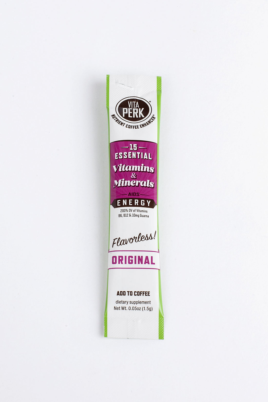 VitaPerk Energy, Original (Flavorless), 30 pack, Add HEALTHY ENERGY plus 15 Vitamins and Minerals to your favorite brewed coffee