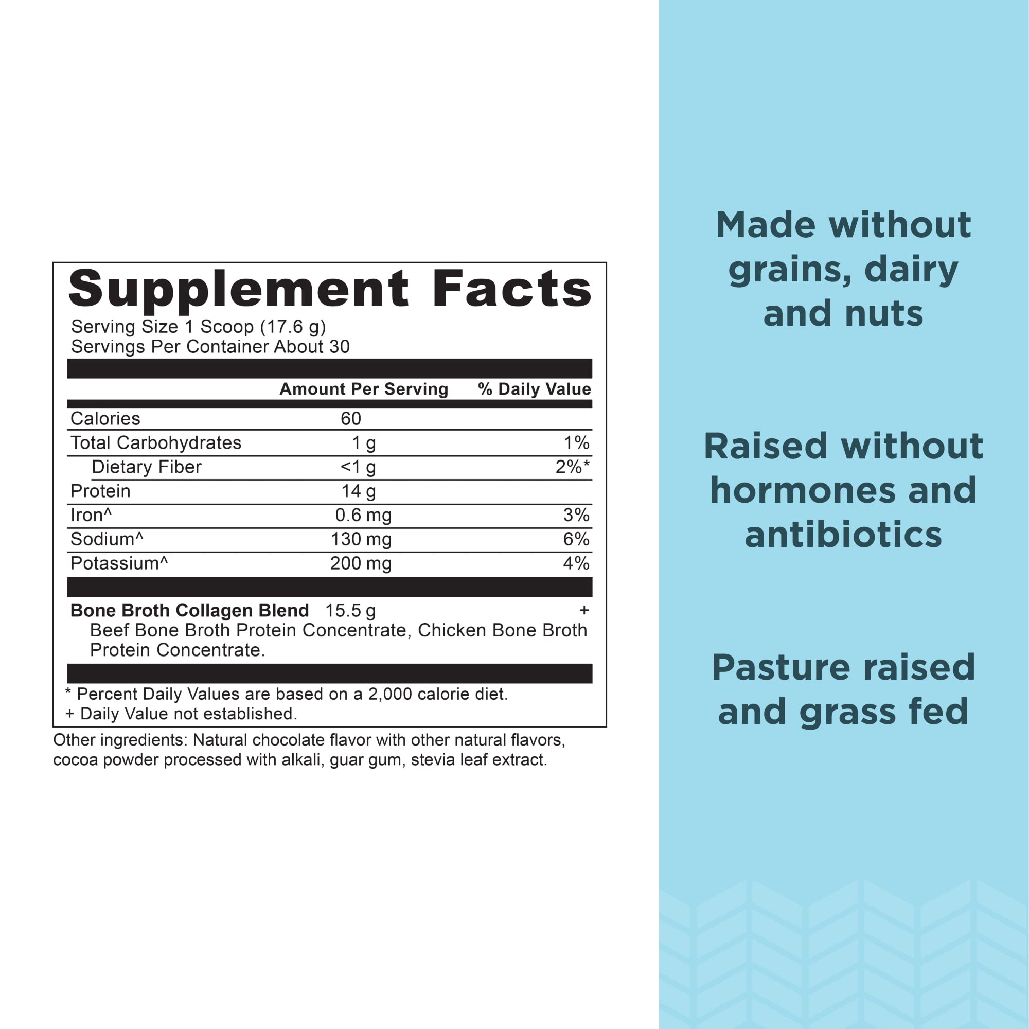 Collagen Powder, Bone Broth Collagen by Ancient Nutrition, Chocolate, Hydrolyzed Multi Collagen Peptides, Supports Skin and Nails, Joint Supplement, 30 Servings, 18.6oz