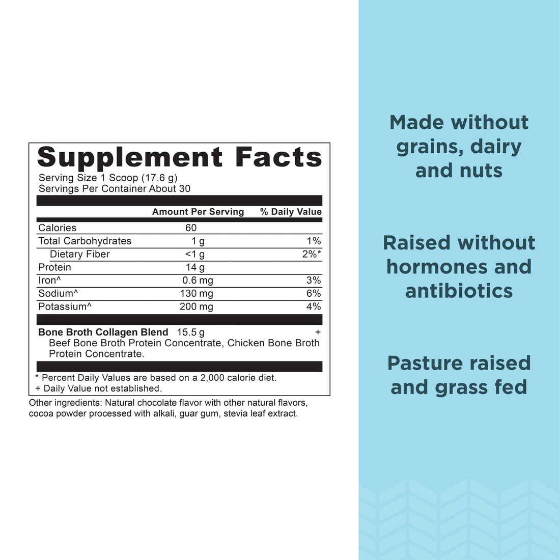 Collagen Powder, Bone Broth Collagen by Ancient Nutrition, Chocolate, Hydrolyzed Multi Collagen Peptides, Supports Skin and Nails, Joint Supplement, 30 Servings, 18.6oz