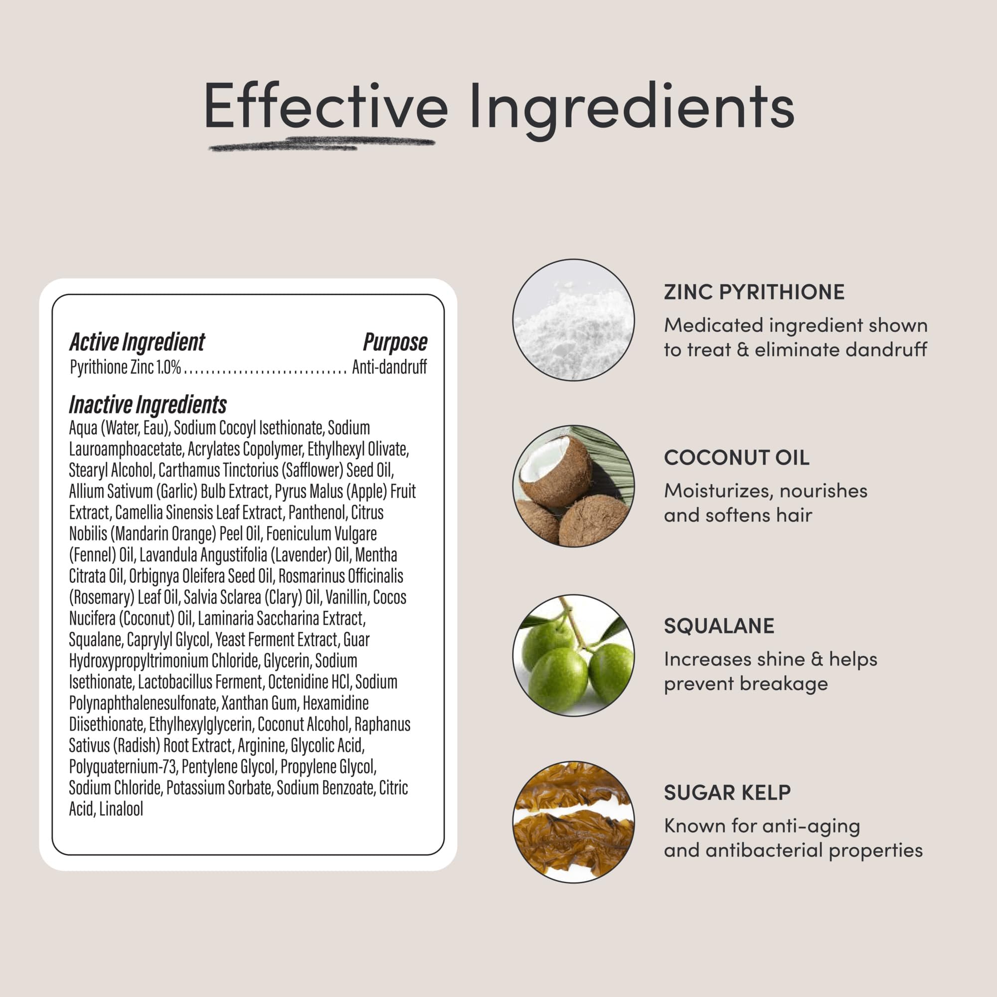 Jupiter Anti-Dandruff Shampoo, for Women & Men, Physician-Formulated for Flaky, Itchy, Oily, Dry Scalp, Vegan, Sulfate-Free, Color-Safe, & Paraben-Free, Anti-Dandruff Shampoo with Zinc, 9.5 fl oz