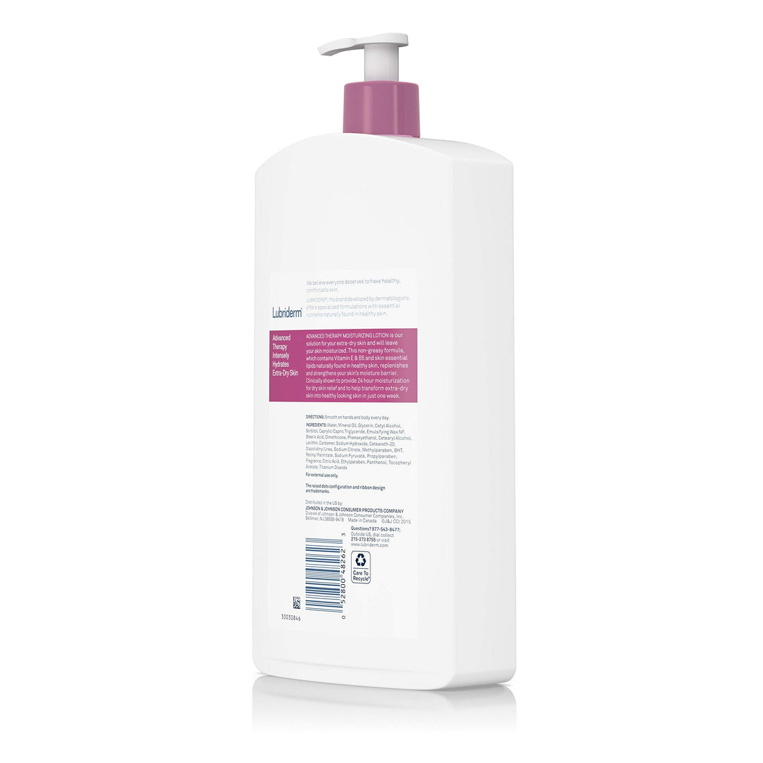 Lubriderm Advanced Therapy Moisturizing Lotion with Vitamins E and B5, Deep Hydration for Extra Dry Skin, Non-Greasy Formula, 24 fl. oz