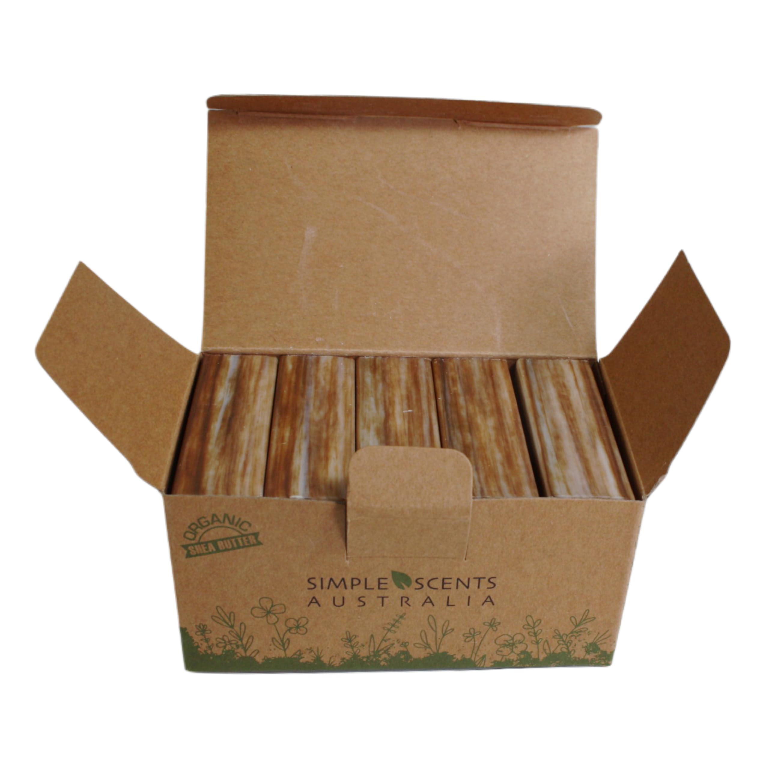 Simple Scents Australia Sandalwood Scented Natural Soap Bars (5 Bars), 3.5oz Moisturizing French Triple Milled Soap Bars Enriched with Shea Butter - Pure Plant Oil Bath & Body