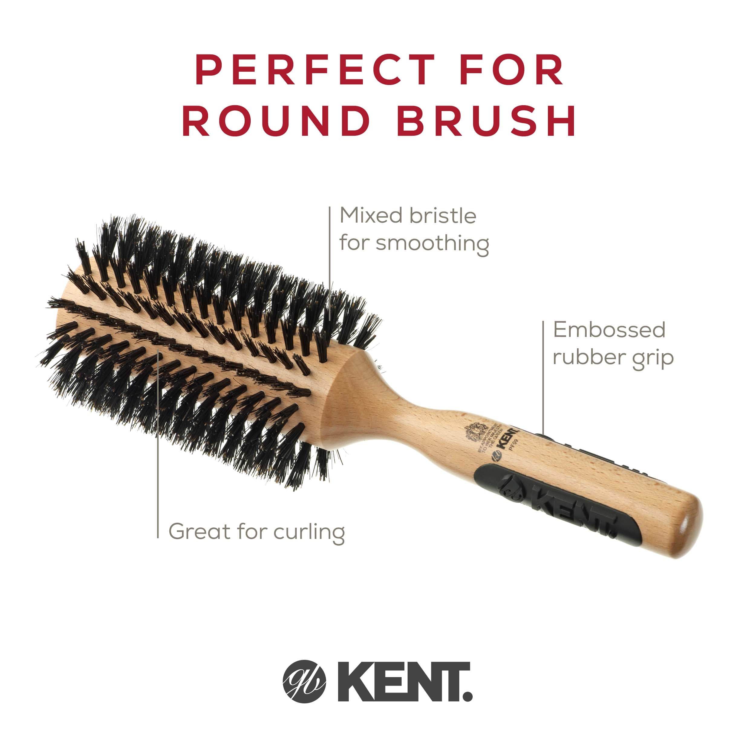 Kent Pure Bristle Large Radial Brush, Wood