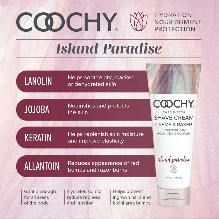 Classic Erotica Classic Erotica Coochy Shave Cream, Island Paradise, 7.2 Ounce