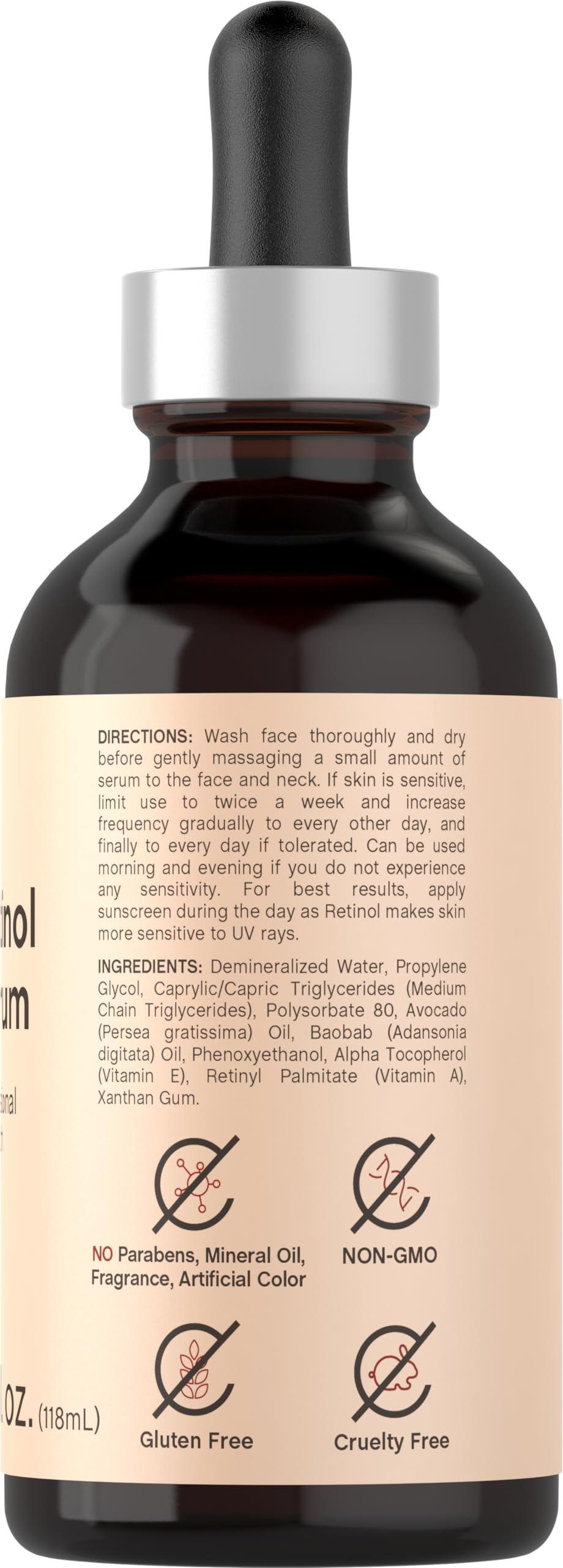 Coera Retinol Serum for Face | 4 fl oz | Professional Strength | Hydrating Skin Oil | Free of Parabens & Fragrances | Packaging May Vary