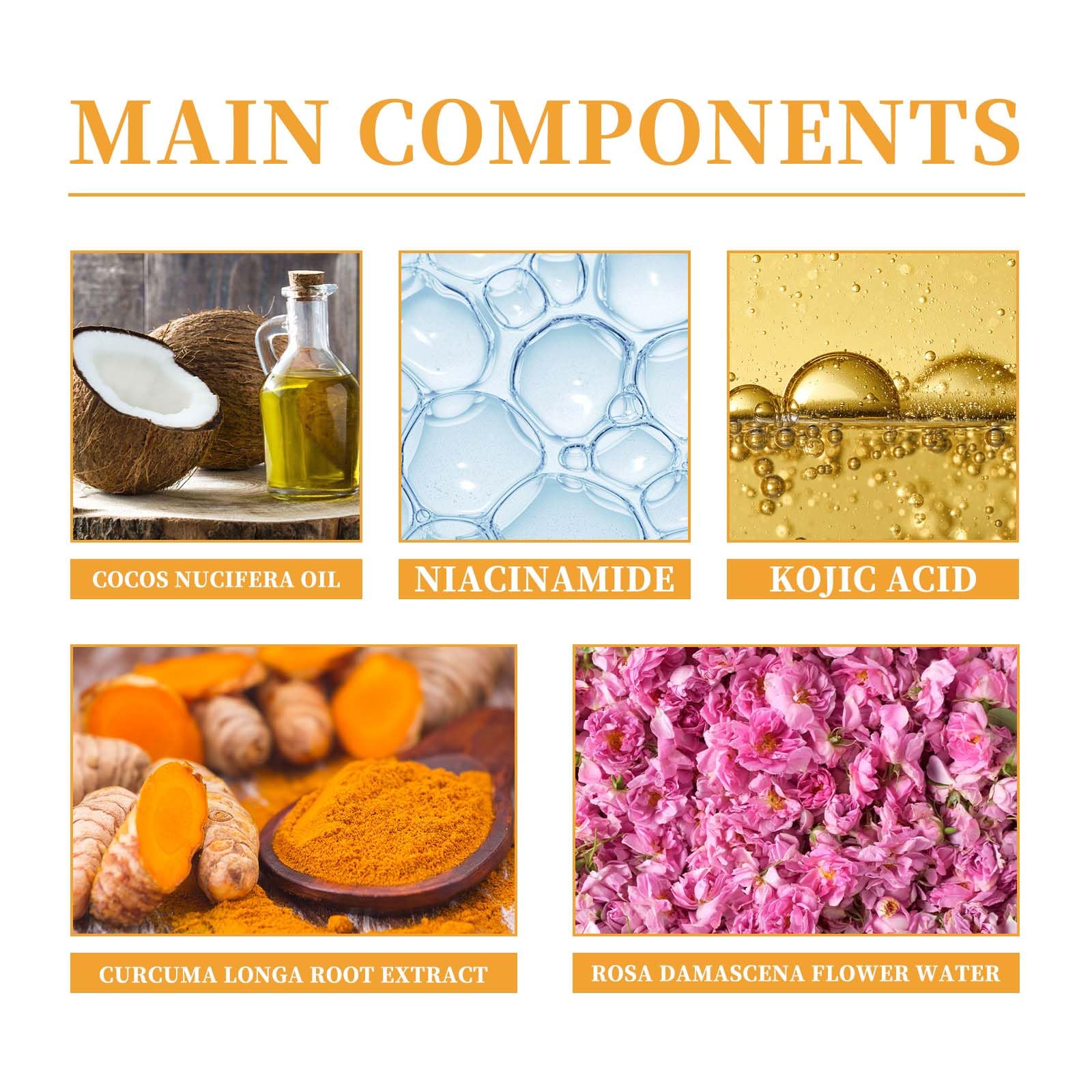 HOYGI Turmeric Face Wash, Turmeric Facial Cleanser, Turmeric Foaming Cleanser for All Skin, 3.38 Fl Oz/pcs