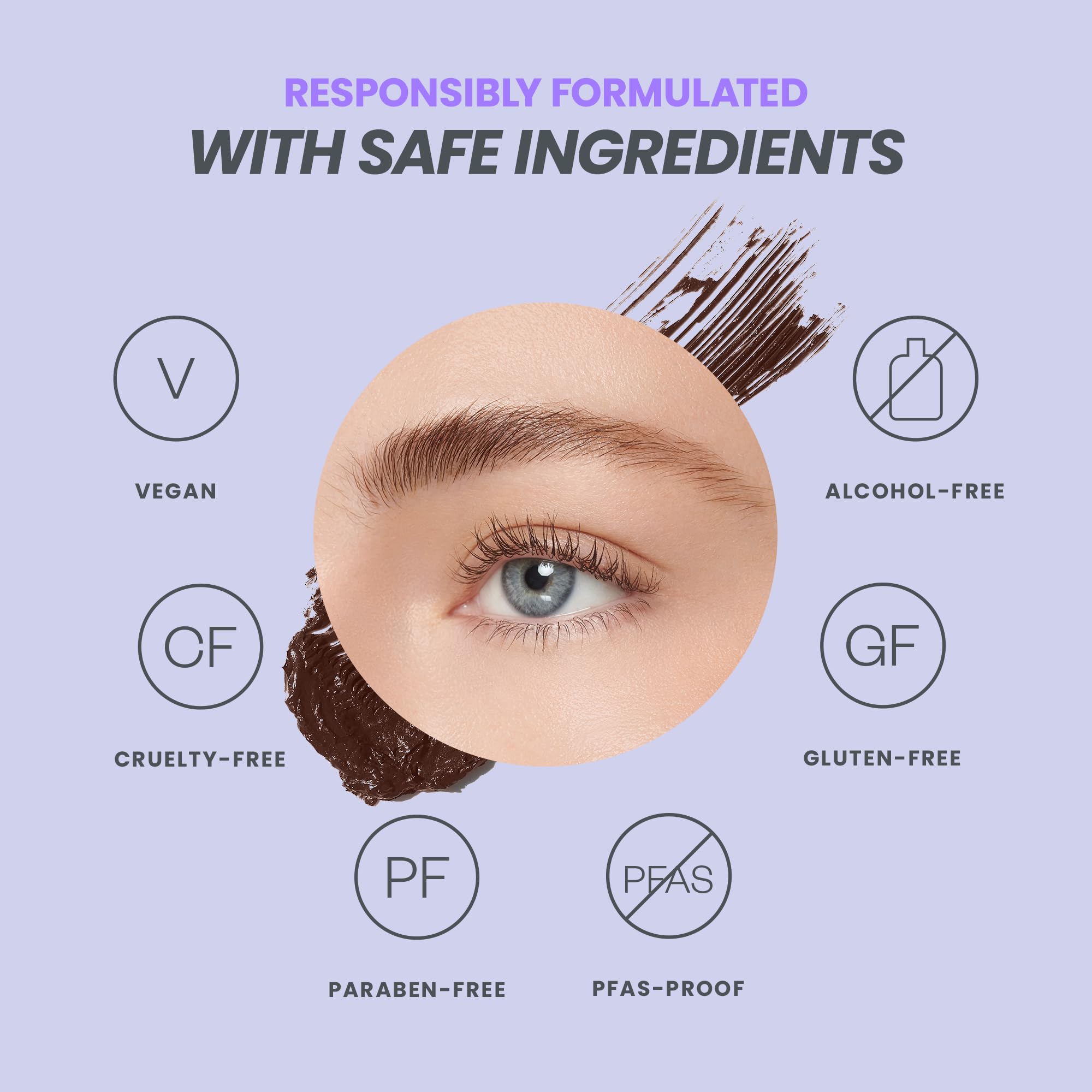 Wonderskin Infinite Rizz Mascara - Brown Mascara For Volume And Length, Long-Wear, Smudge-Proof & Water-Resistant Volumizing Lash Makeup (Brown)