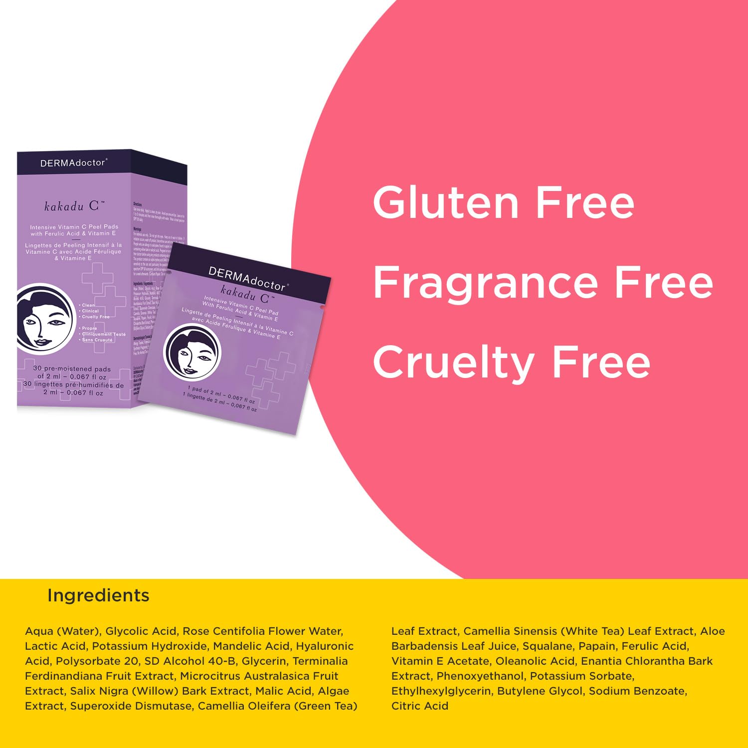 DERMAdoctor Kakadu C Intensive Vitamin C Peel Pads 30pads