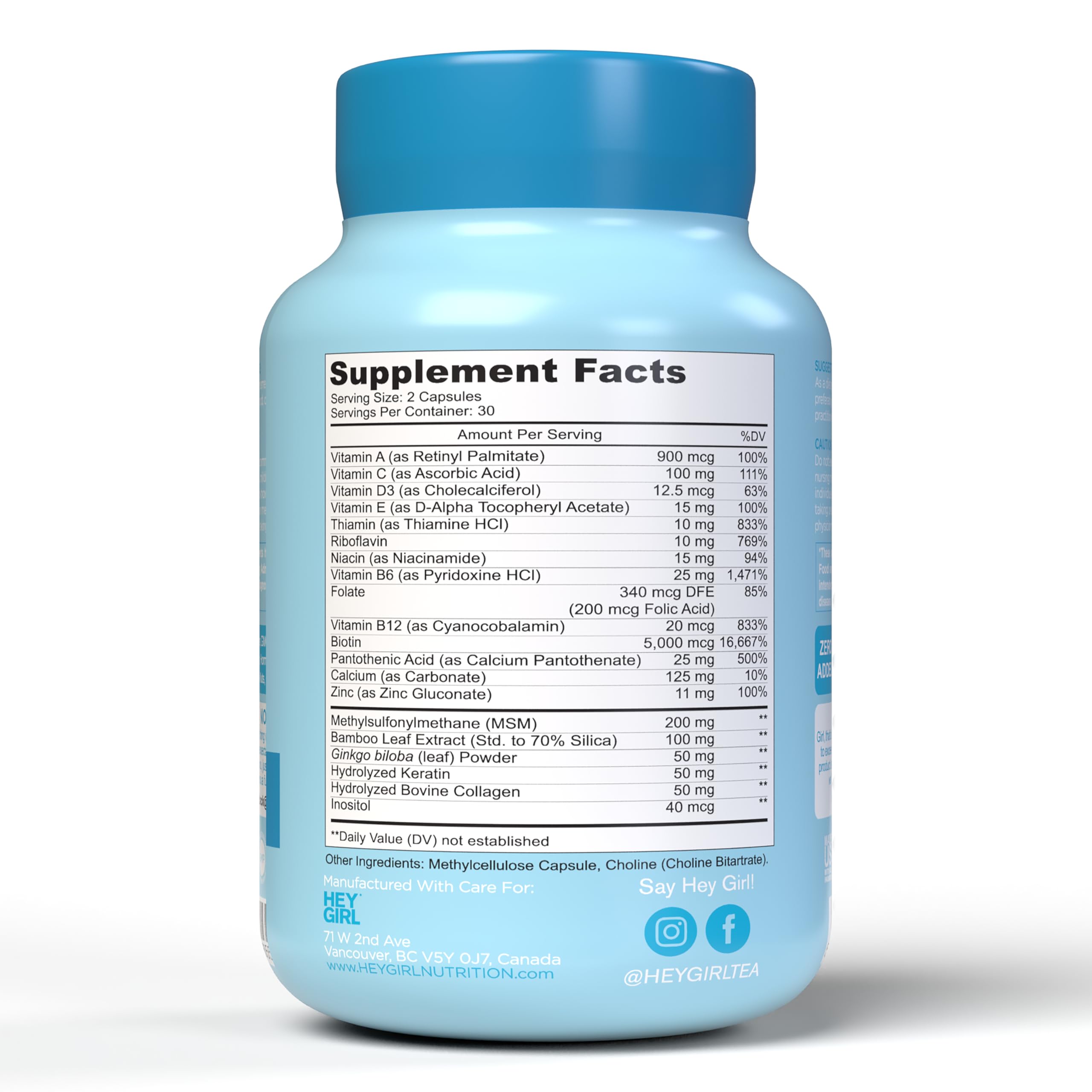 Hair Vitamins To Help Thinning and Fallout - Hair Supplement To Grow Hair Faster, Stronger & Have Healthy Skin & Nails - Scientifically Made With Biotin, Keratin, Folic Acid, Vitamin B, C, 60 Capsules