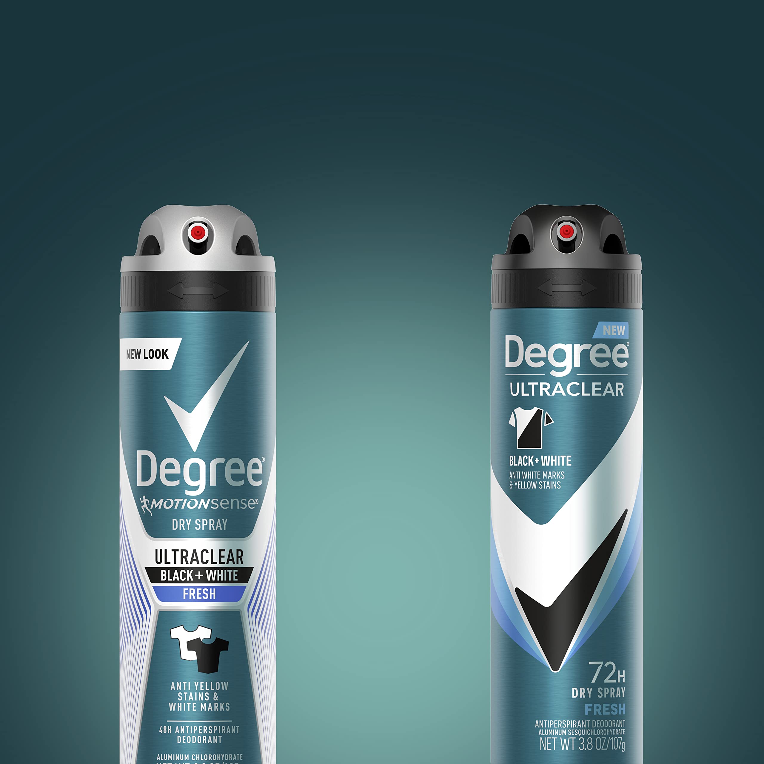 DEGREE Men Ultrclear Antiperspirant Spray Protects from Deodorant Stains Black + White Instantly Dry Spray Deodorant 3.8 oz 3 Count, 11.4 Ounce