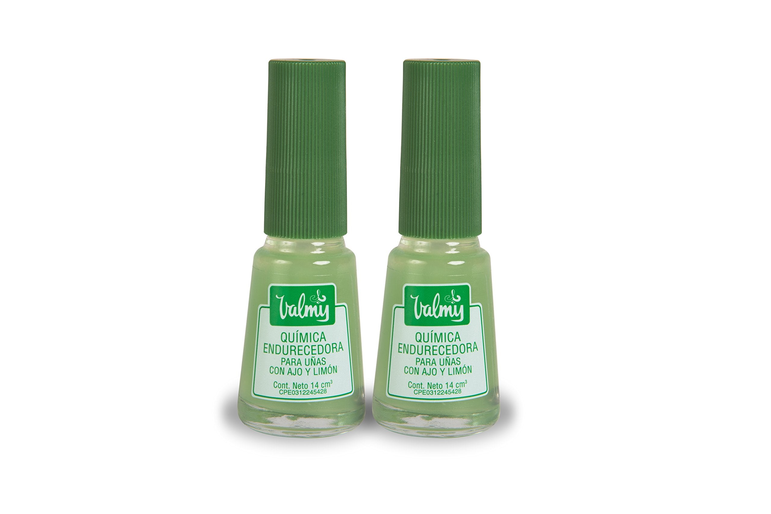 2 Pack: Valmy Lemon & Garlic Quimica Endurecedora - Nail Hardener And Whitening Polish Treatment - Pack Of 2