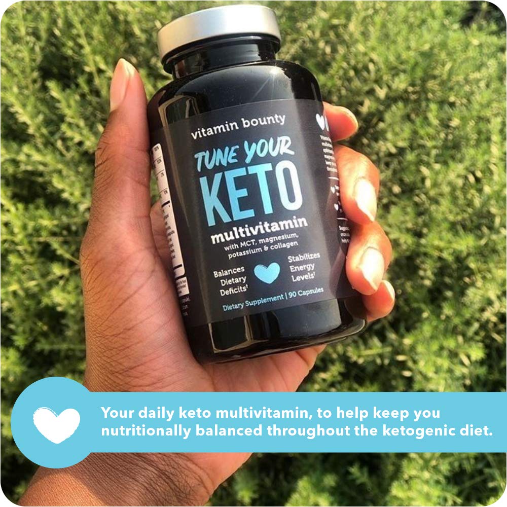 Vitamin Bounty Tune Your Keto Multivitamin – Keto-Specific Nutritional Support with Magnesium, Potassium, and MCT for Energy, Cramp Relief, and Nutrient Optimization - 90 Capsules