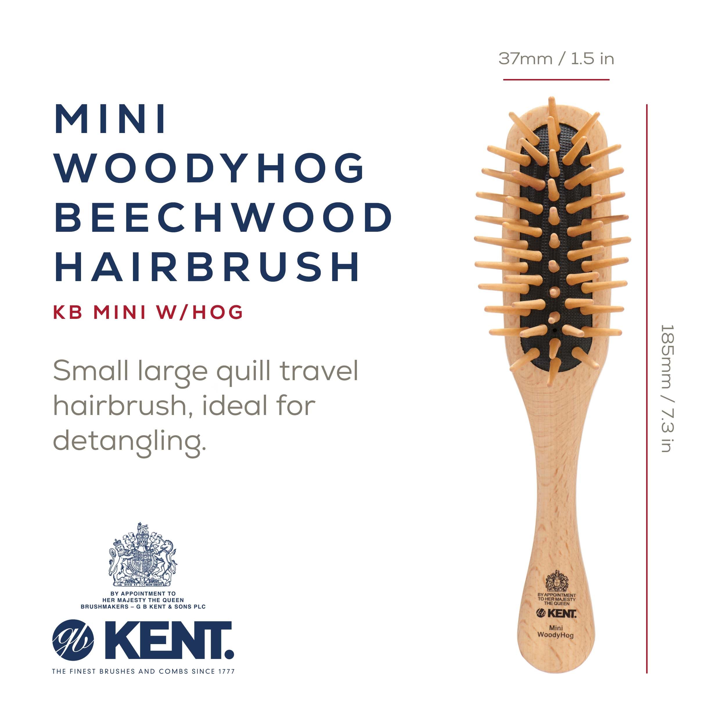 Kent Mini Hog - Wood Hair Brushes