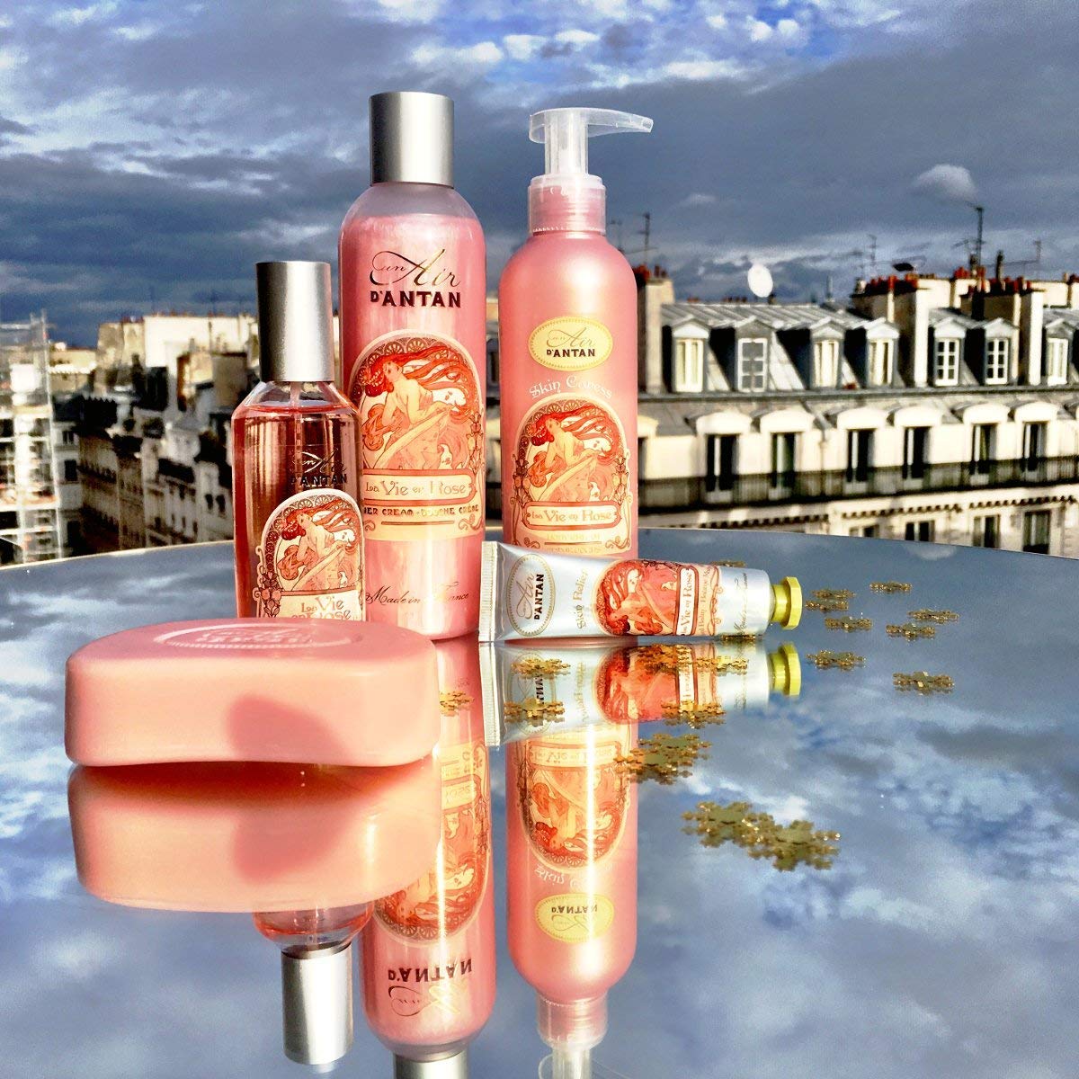 French Body Lotion Rose with Shea Butter, Rose, Peach, and Patchouli 200 ml