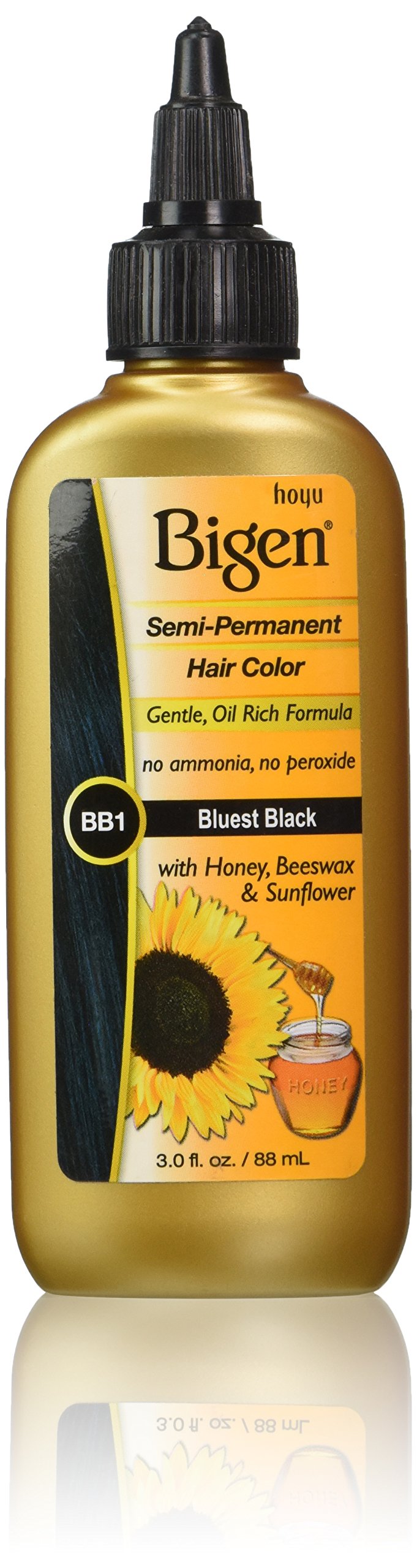 Bigen Semi Permanent Hair Color, Bluest Black, 3.0 Ounce (BSPBB1)