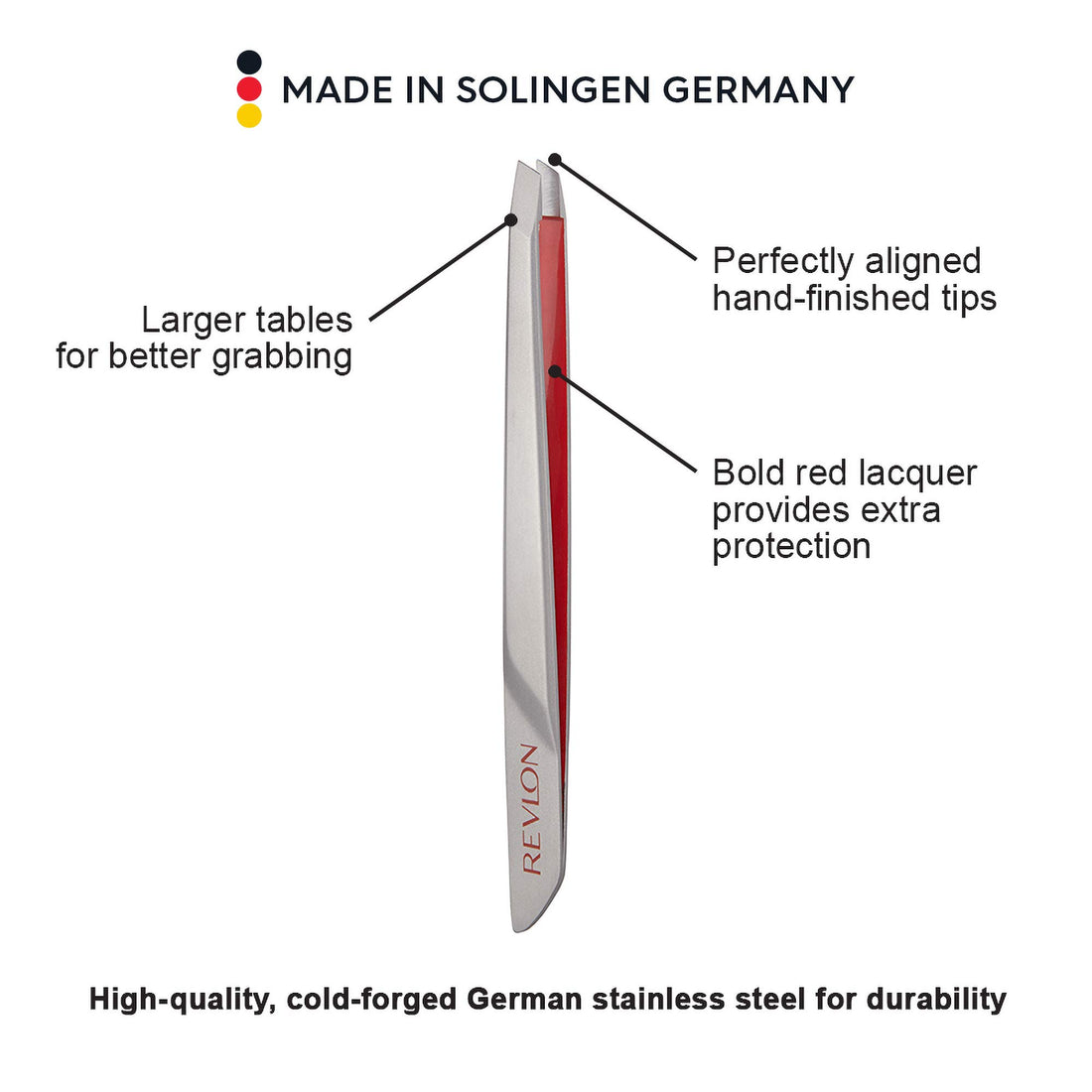 Revlon Salon Pro Slant Tweezer, Made with Corrosion Resistant Stainless Steel