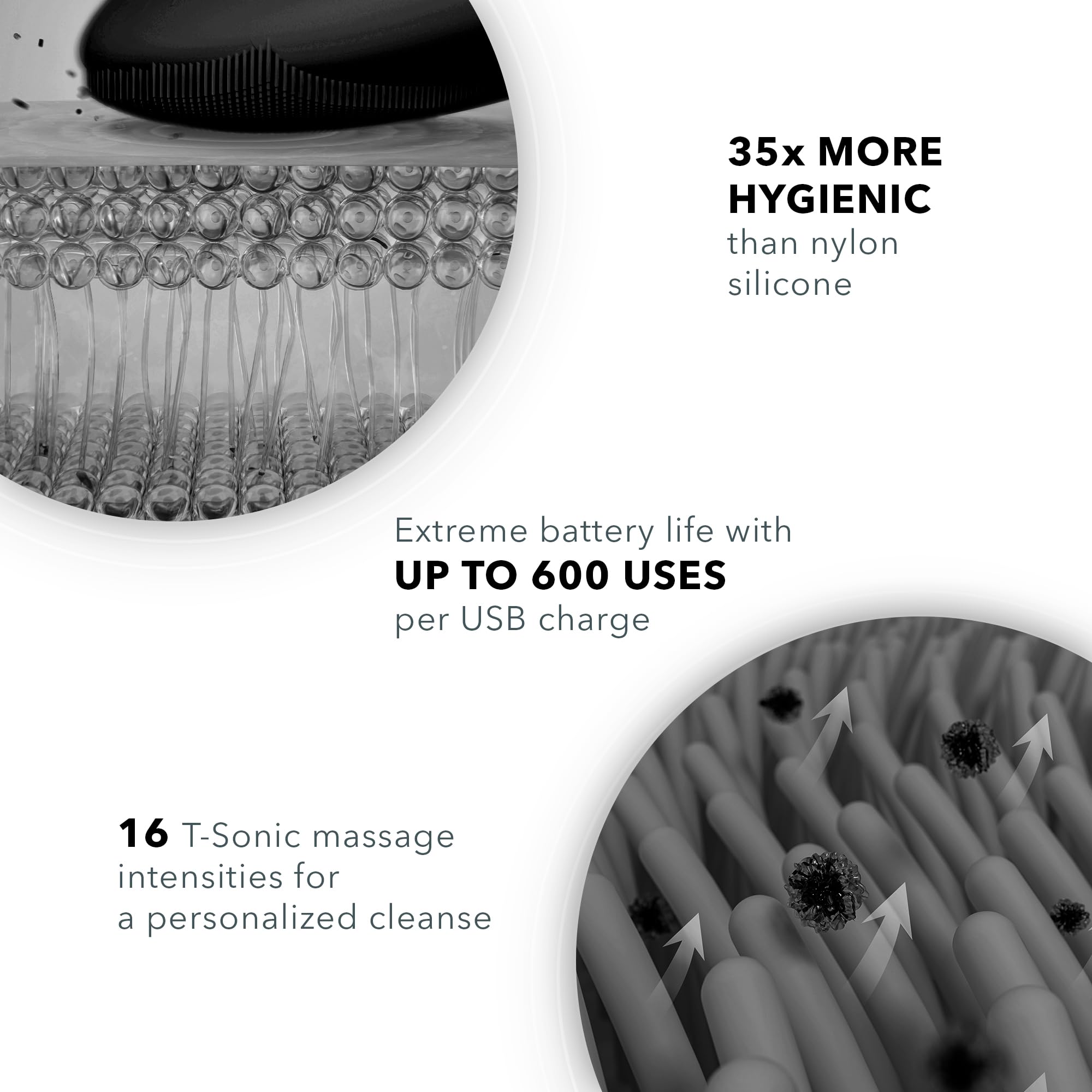 FOREO LUNA 3 MEN Silicone Facial Cleansing & Firming Massage Brush for Skin and Beard, Shave Prep, Ultra-Hygienic,16 Intensities, 650 uses/USB Charge, App-connected, Waterproof, 2-year Warranty