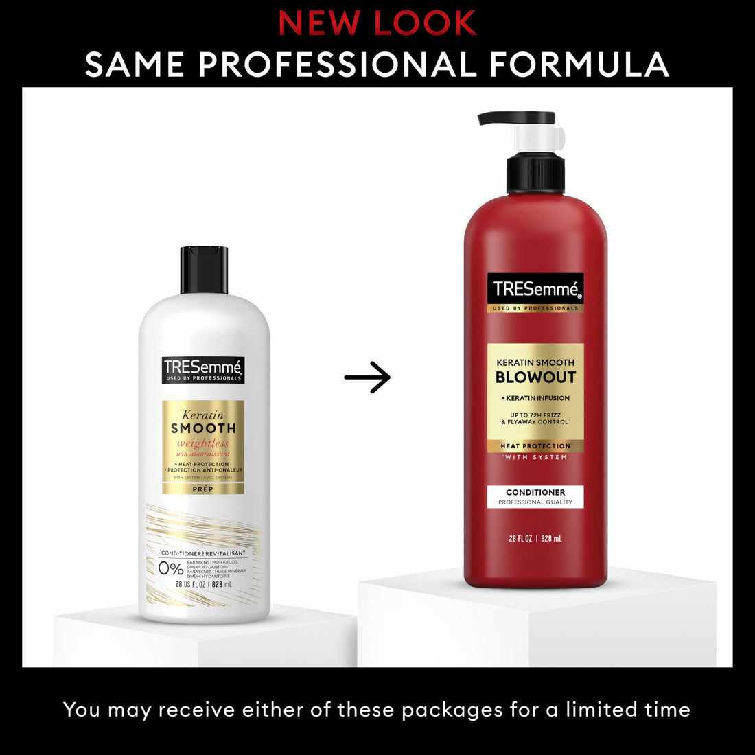 TRESemmé Keratin Smooth Conditioner 4 pack for Frizzy Hair, Formulated with Lamellar-Discipline, 28 Fl Oz