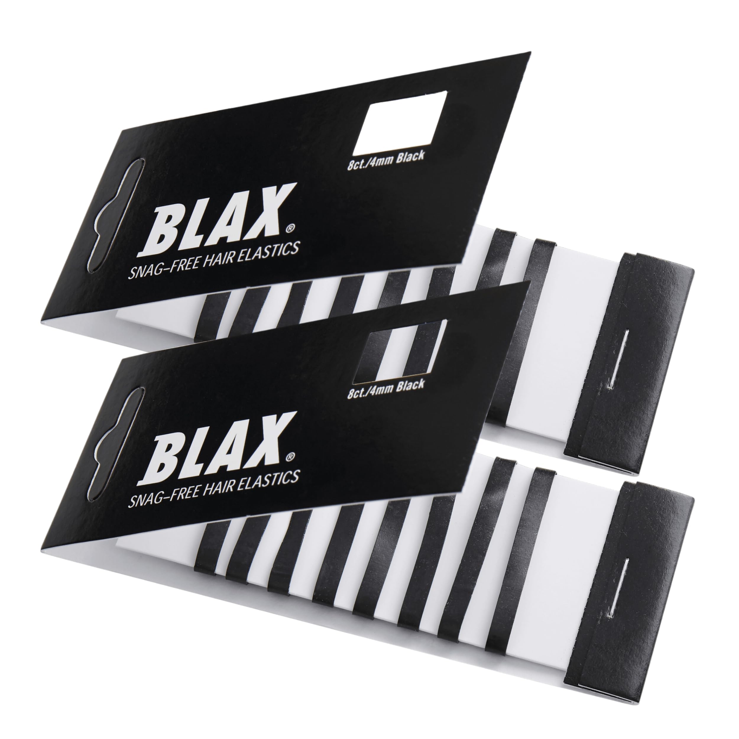 Blax Black Snag-Free Hair Elastics - 4mm 2 Packââ‚¬¦