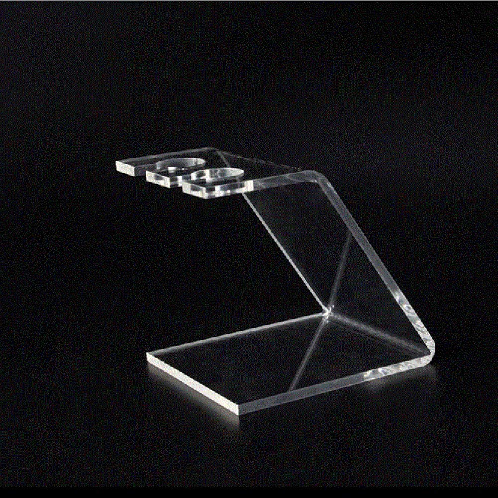 1PC Tattoo Gun Holder Tattoo Machine Stand Clear Acrylic Coil Tattoo Machine Holder Rack Stand Display Shelf Best for Salon Personal Use (hole)